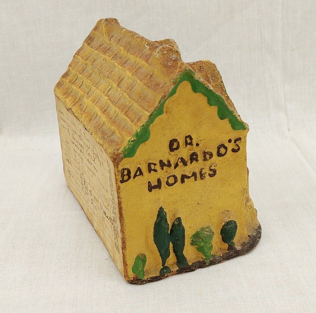 1930s Papier Mache Dr Barnados Home Cottage Collection Box - Image 4
