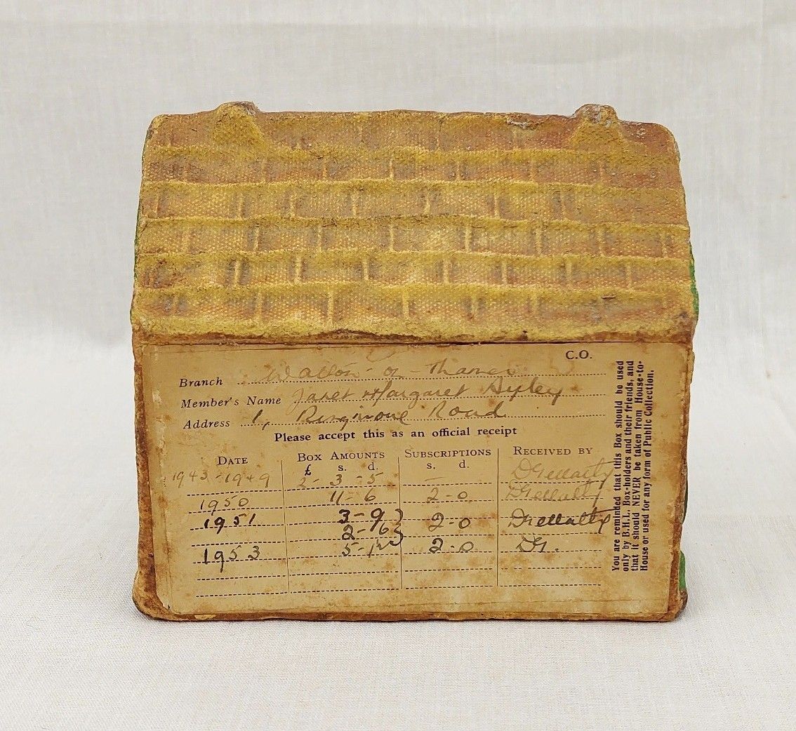 1930s Papier Mache Dr Barnados Home Cottage Collection Box - Image 8