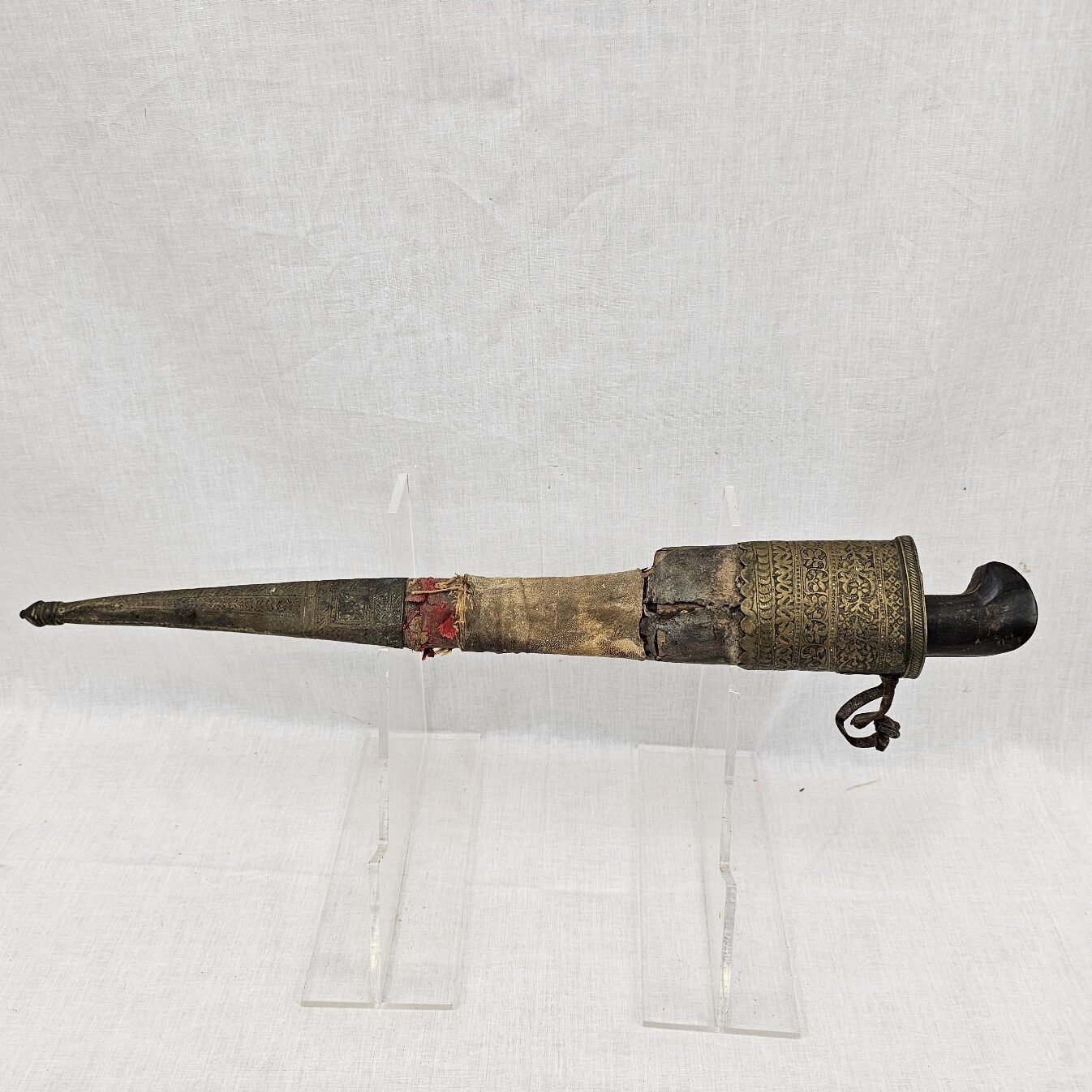 19th Century Indo-Persian/Afghan Choora Knife or Pesh-Kabz Dagger and Scabard - Image 2