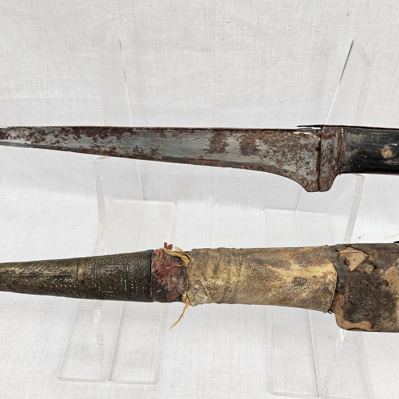 19th Century Indo-Persian/Afghan Choora Knife or Pesh-Kabz Dagger and Scabard - Image 10