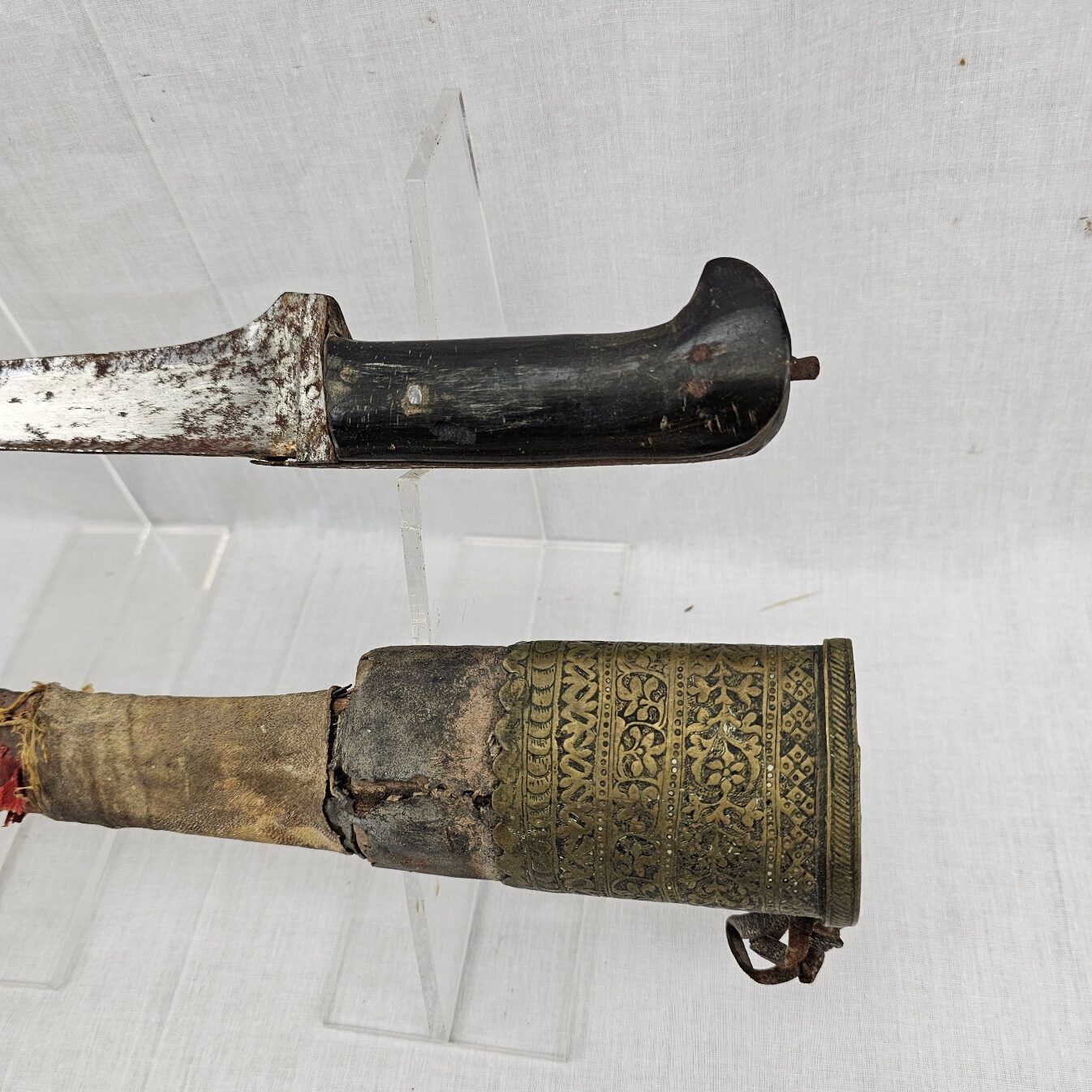 19th Century Indo-Persian/Afghan Choora Knife or Pesh-Kabz Dagger and Scabard - Image 3