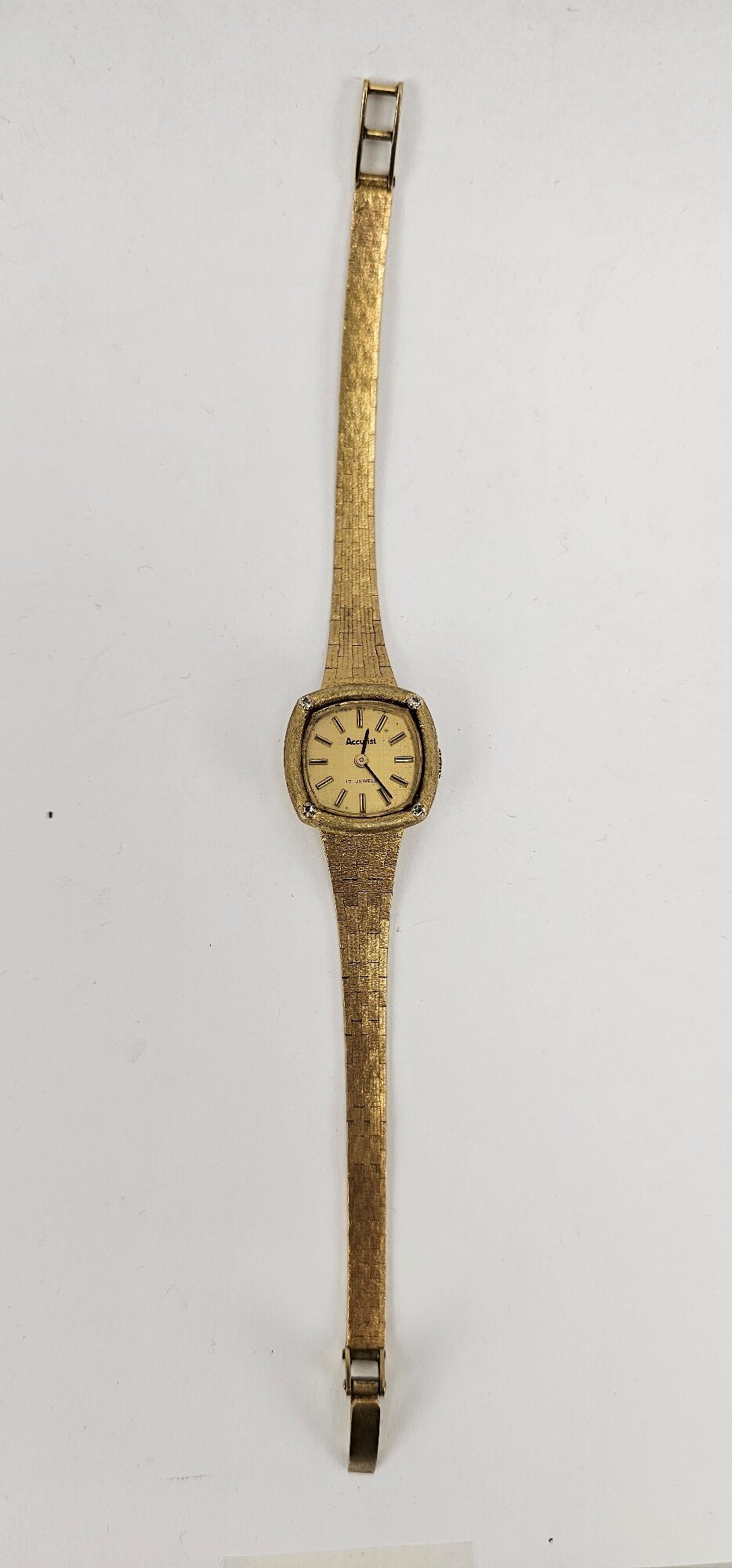9ct Yellow Gold & Diamond Ladies Accurist Wrist Watch c1979 - Image 8
