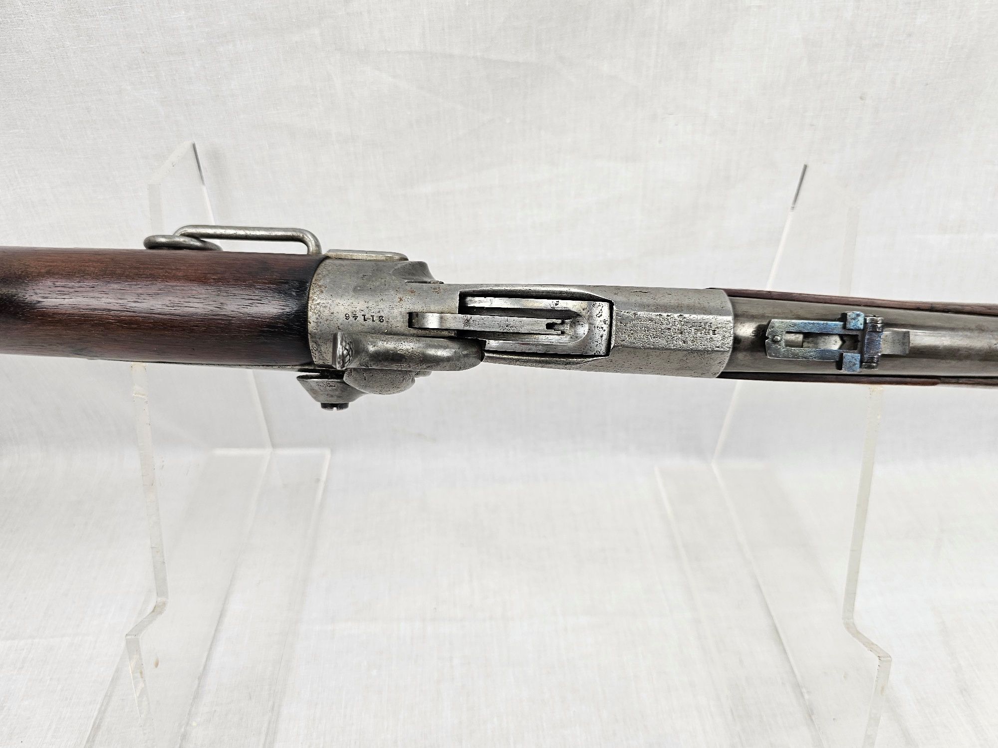 American Civil War Era Spencer M1865 Repeating Saddle ring Carbine, No stable cut-off, SN 21146 - Image 8