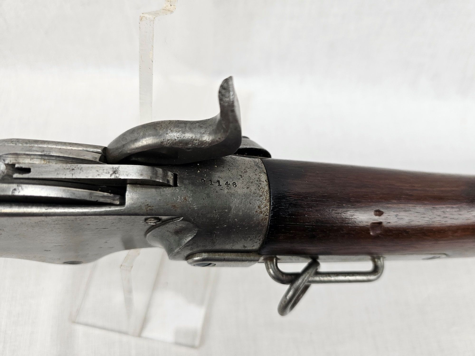 American Civil War Era Spencer M1865 Repeating Saddle ring Carbine, No stable cut-off, SN 21146 - Image 10