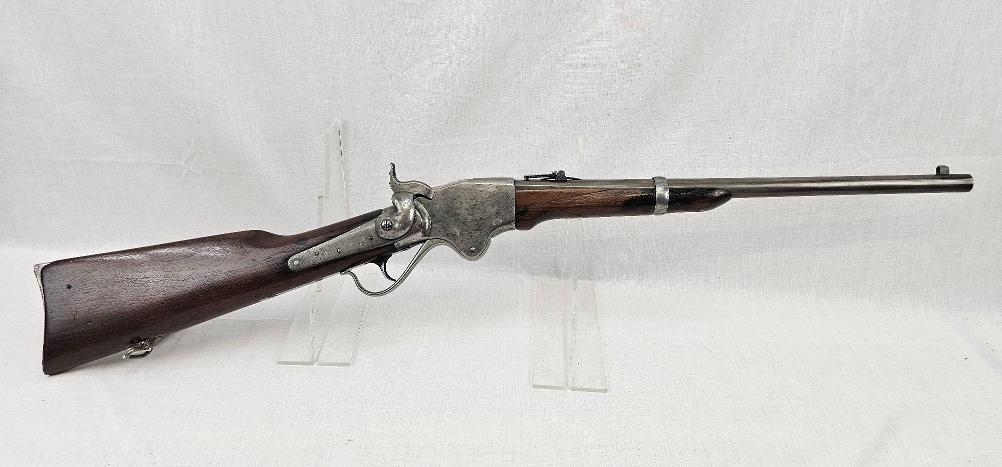 American Civil War Era Spencer M1865 Repeating Saddle ring Carbine, No stable cut-off, SN 21146