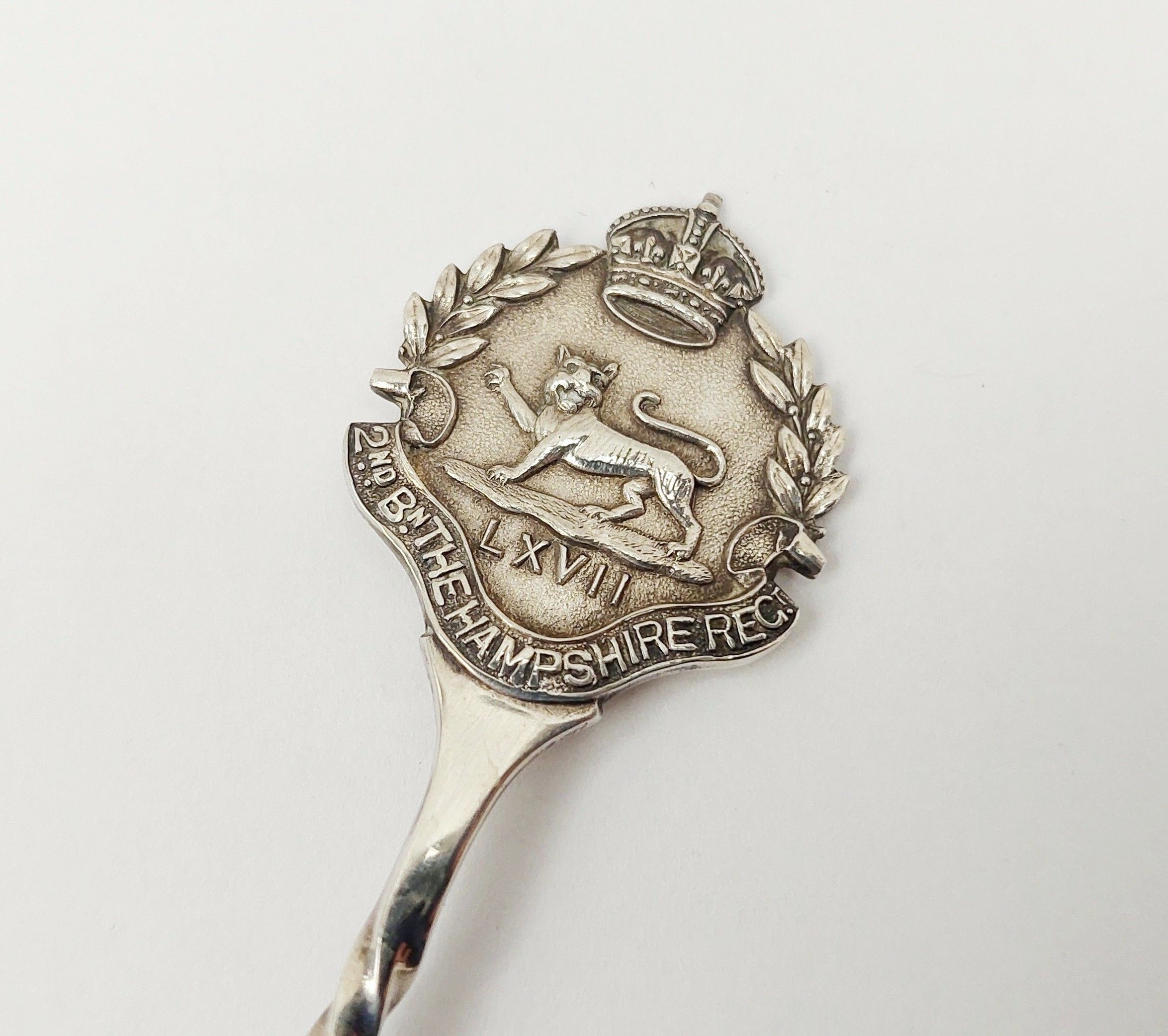Birmingham 1926 Sterling Silver 2nd Btn Hampshire Regiment Spoon - Image 4