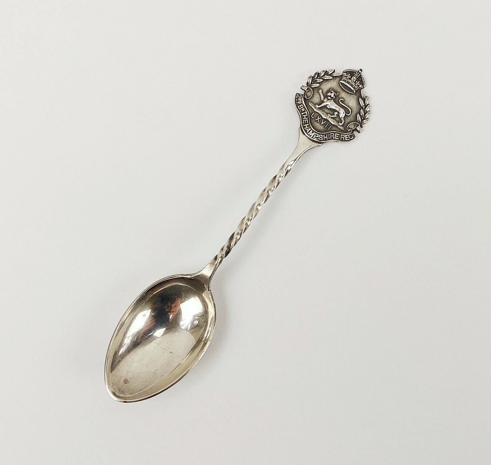 Birmingham 1926 Sterling Silver 2nd Btn Hampshire Regiment Spoon