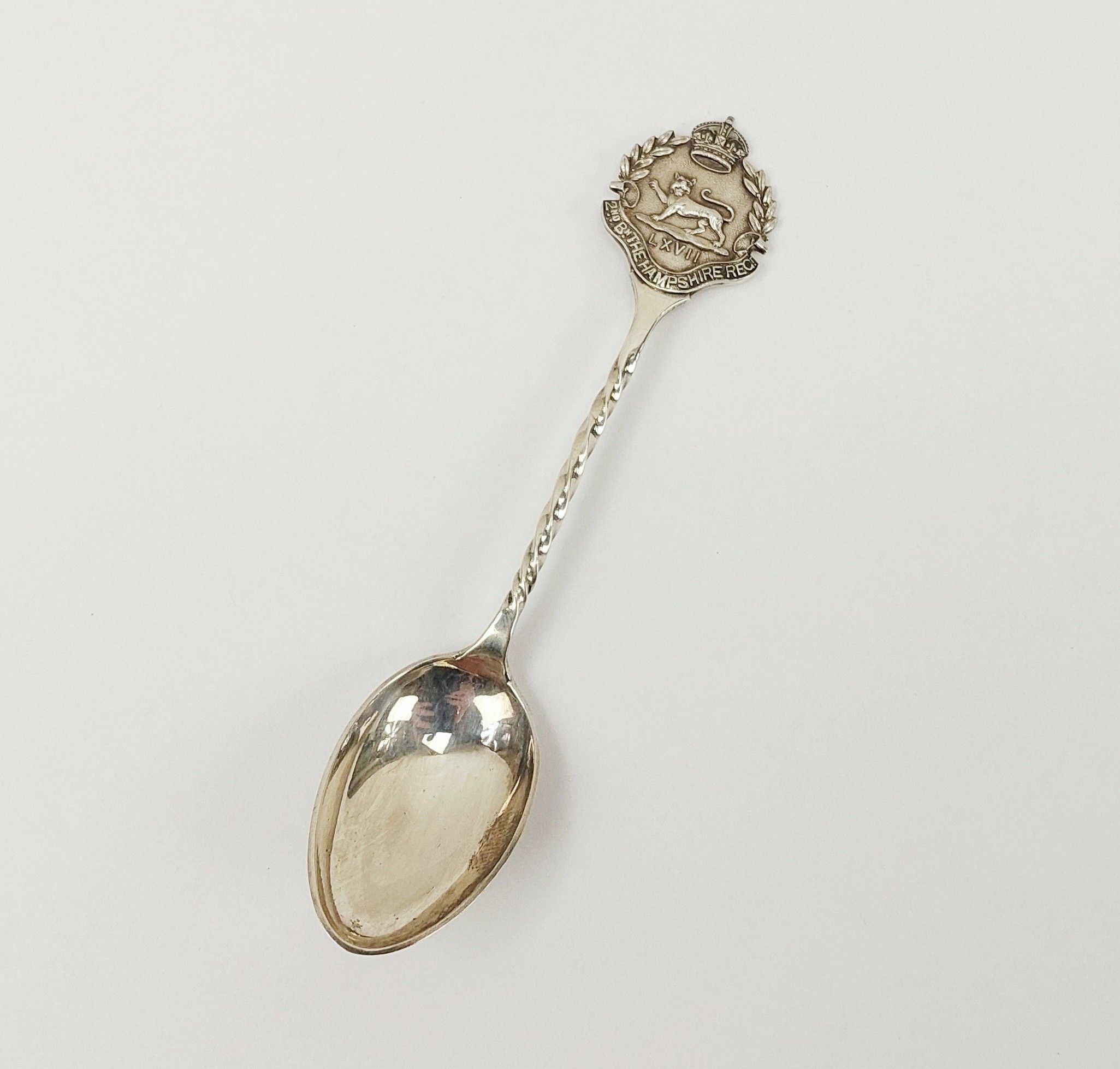 Birmingham 1926 Sterling Silver 2nd Btn Hampshire Regiment Spoon
