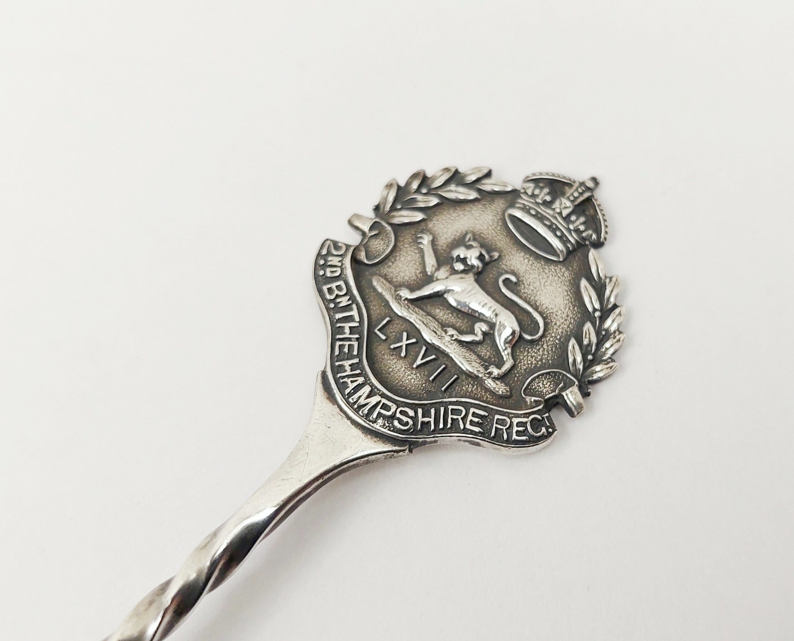 Birmingham 1926 Sterling Silver 2nd Btn Hampshire Regiment Spoon - Image 3