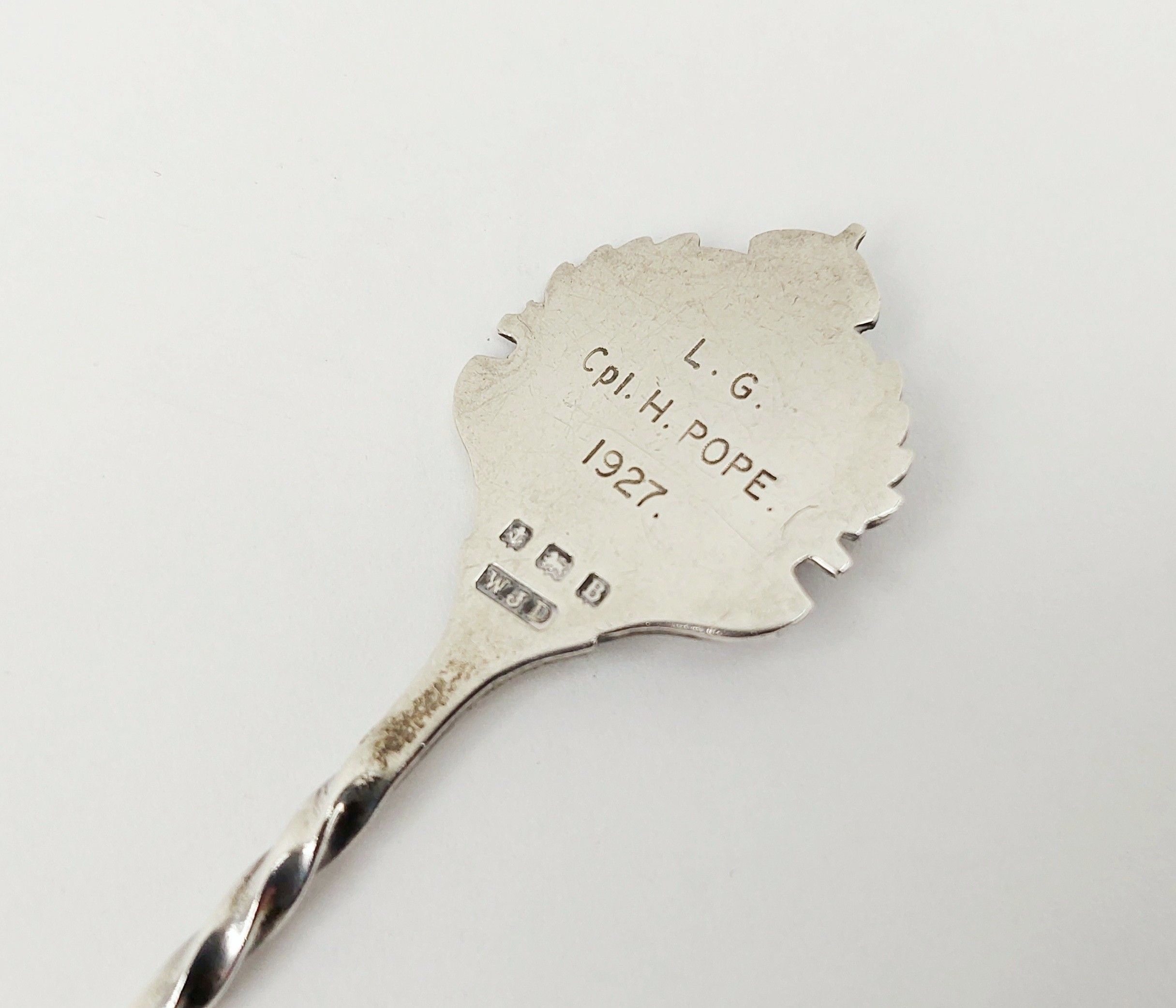 Birmingham 1926 Sterling Silver 2nd Btn Hampshire Regiment Spoon - Image 4