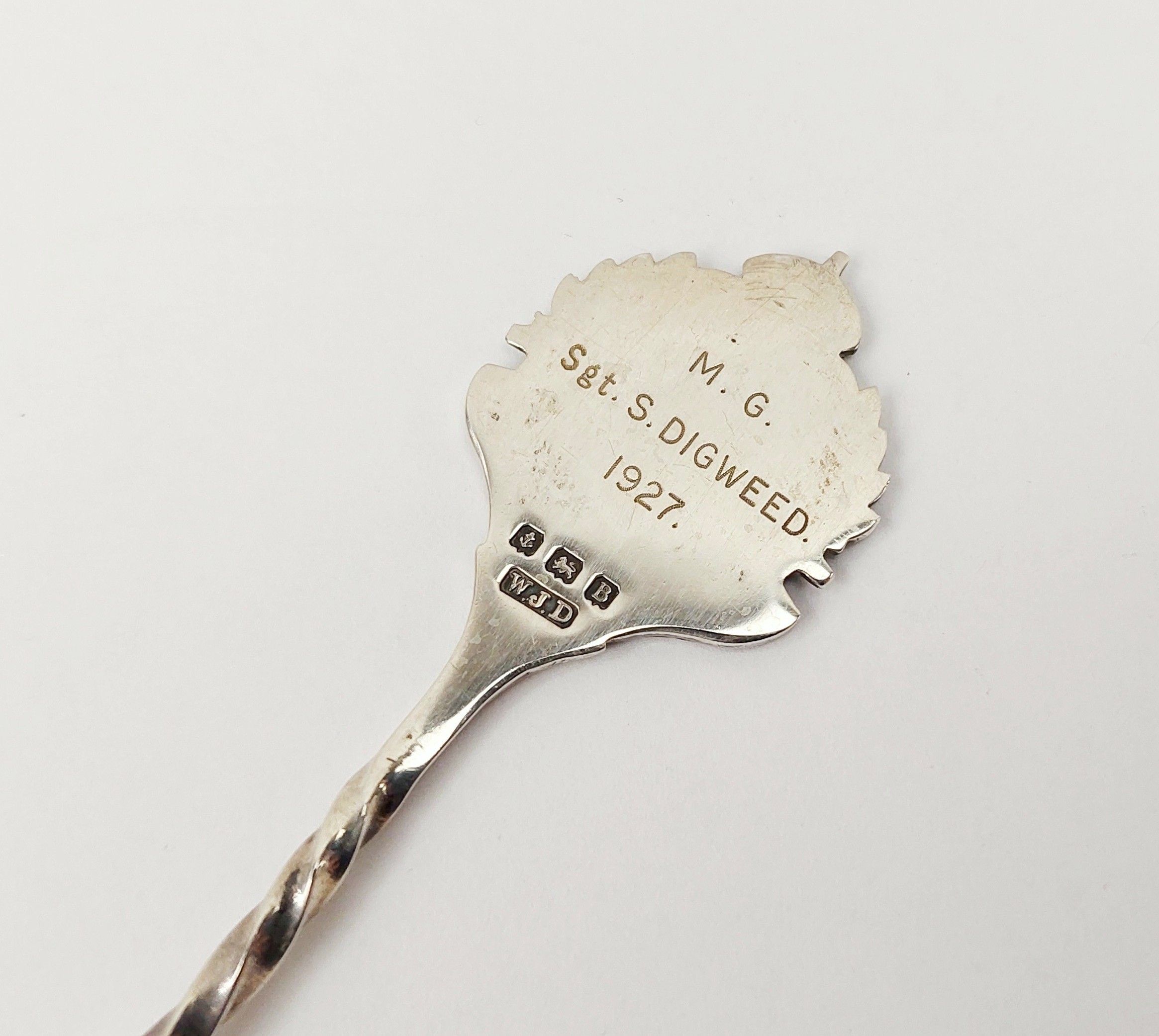 Birmingham 1926 Sterling Silver 2nd Btn Hampshire Regiment Spoon - Image 2