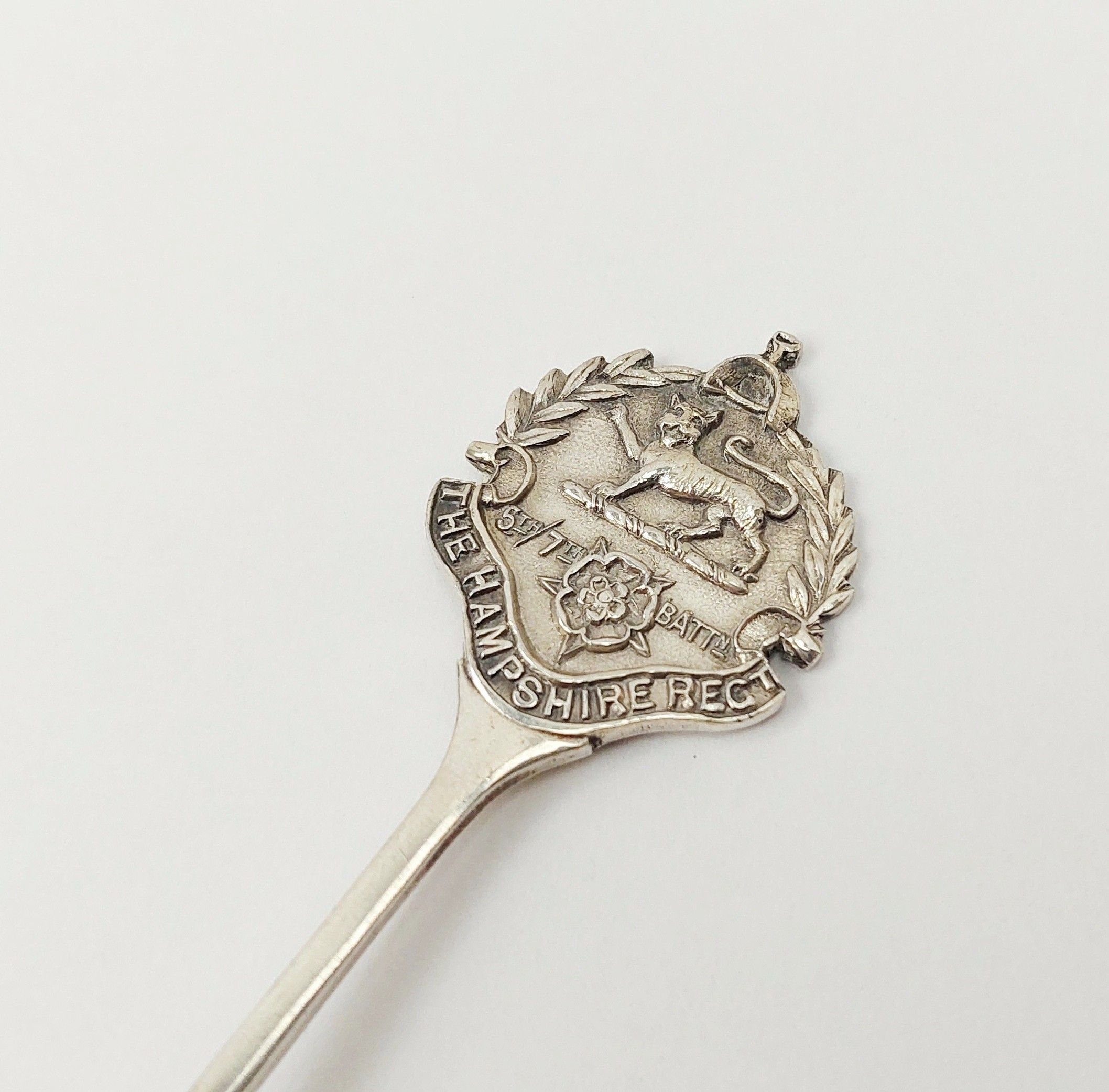 Birmingham 1930 Sterling Silver 5th 7th Btn Hampshire Regiment Spoon - Image 5