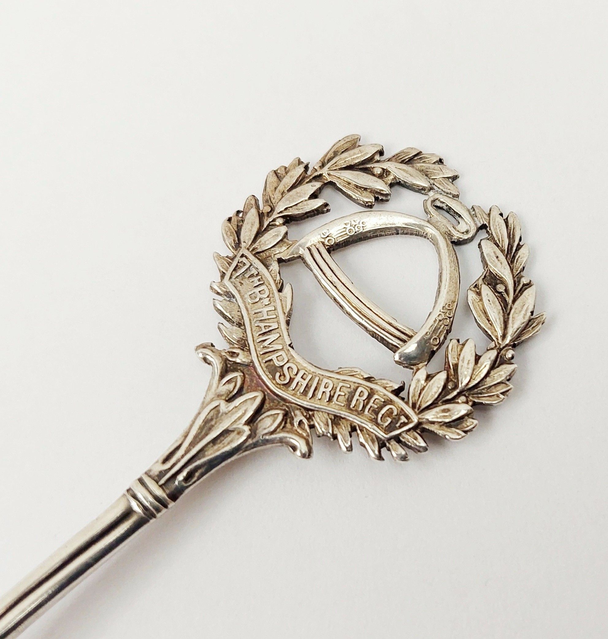 Birmingham 1930 Sterling Silver 7th Btn Hampshire Regiment Spoon - Image 5