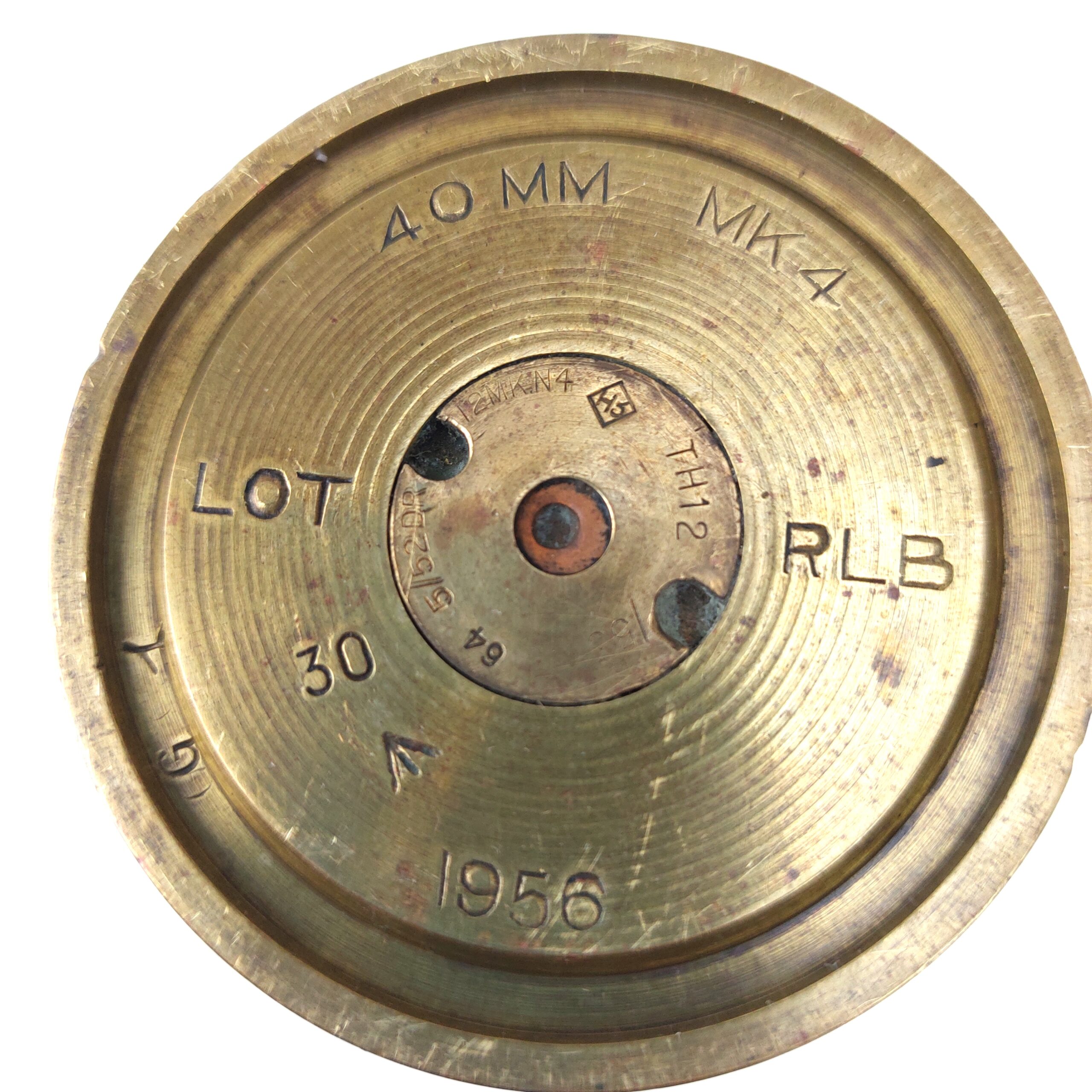 British, 40MM MK 4 Bofors Shell Case, Dated 1956, Made by Royal Laboratory Birtley (“RLB”) - Image 4