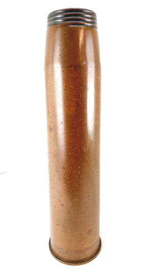 British, Naval 4.5 IN Marks 3-5 Guns Brass Shell Case, Dated 1977, Marked IRE 11/79 from Falkland ship HMS Glamorgan