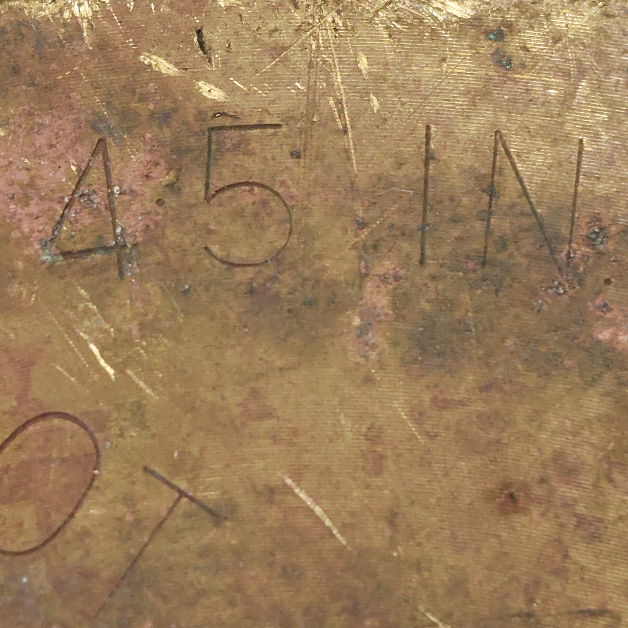 British, Naval 4.5 IN Marks 3-5 Guns Brass Shell Case, Dated 1977, Marked IRE 11/79 from Falkland ship HMS Glamorgan - Image 11