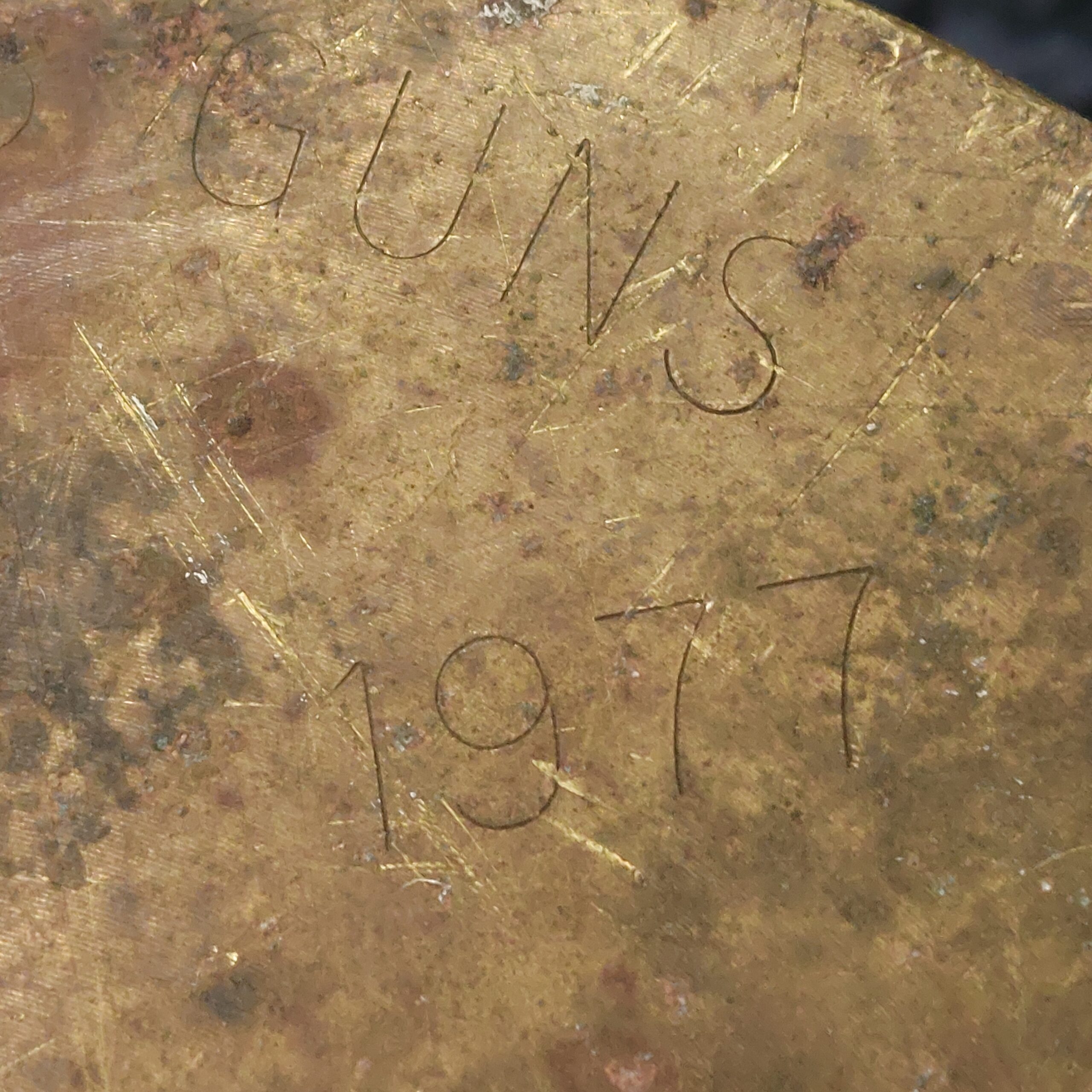 British, Naval 4.5 IN Marks 3-5 Guns Brass Shell Case, Dated 1977, Marked IRE 11/79 from Falkland ship HMS Glamorgan - Image 14