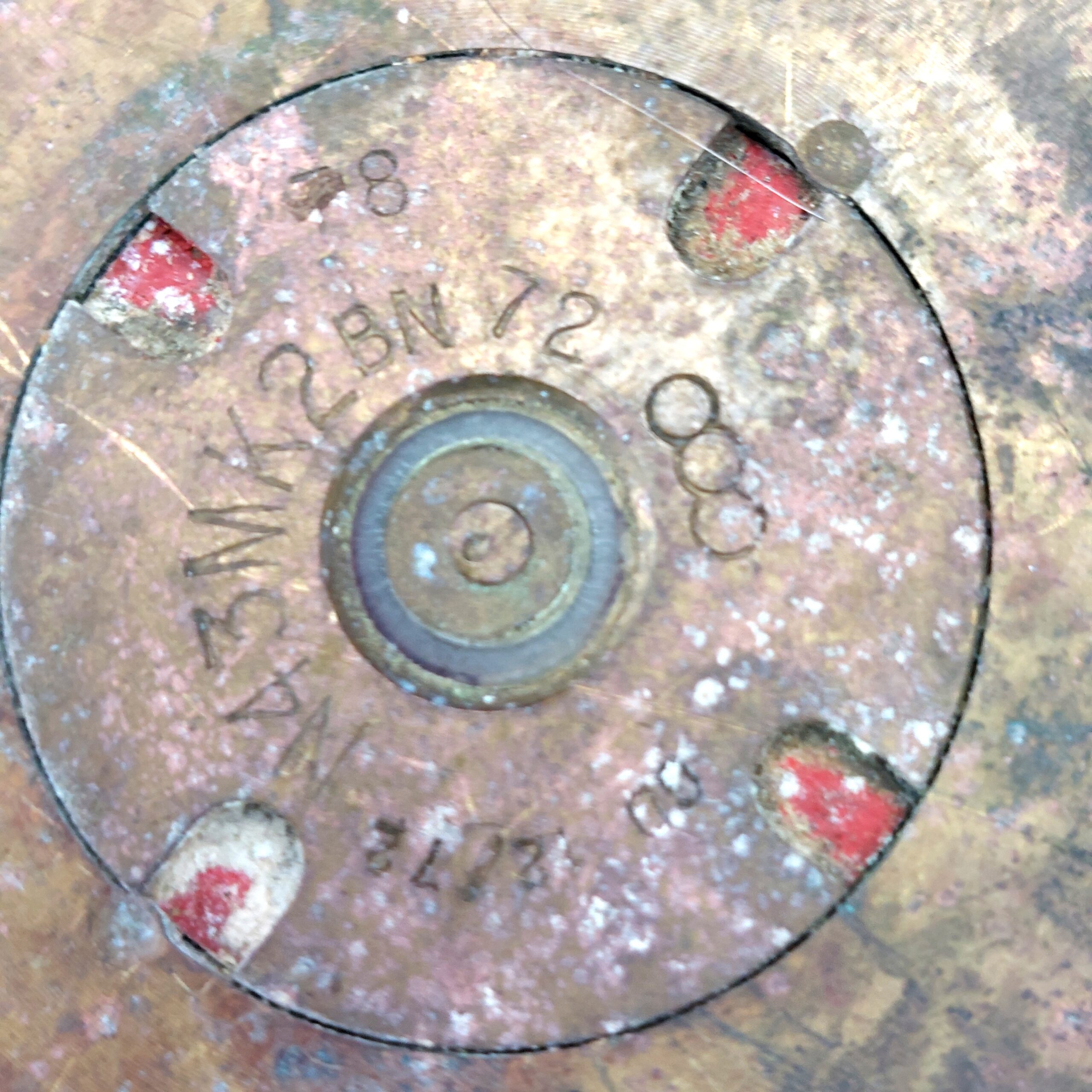 British, Naval 4.5 IN Marks 3-5 Guns Brass Shell Case, Dated 1977, Marked IRE 11/79 from Falkland ship HMS Glamorgan - Image 6