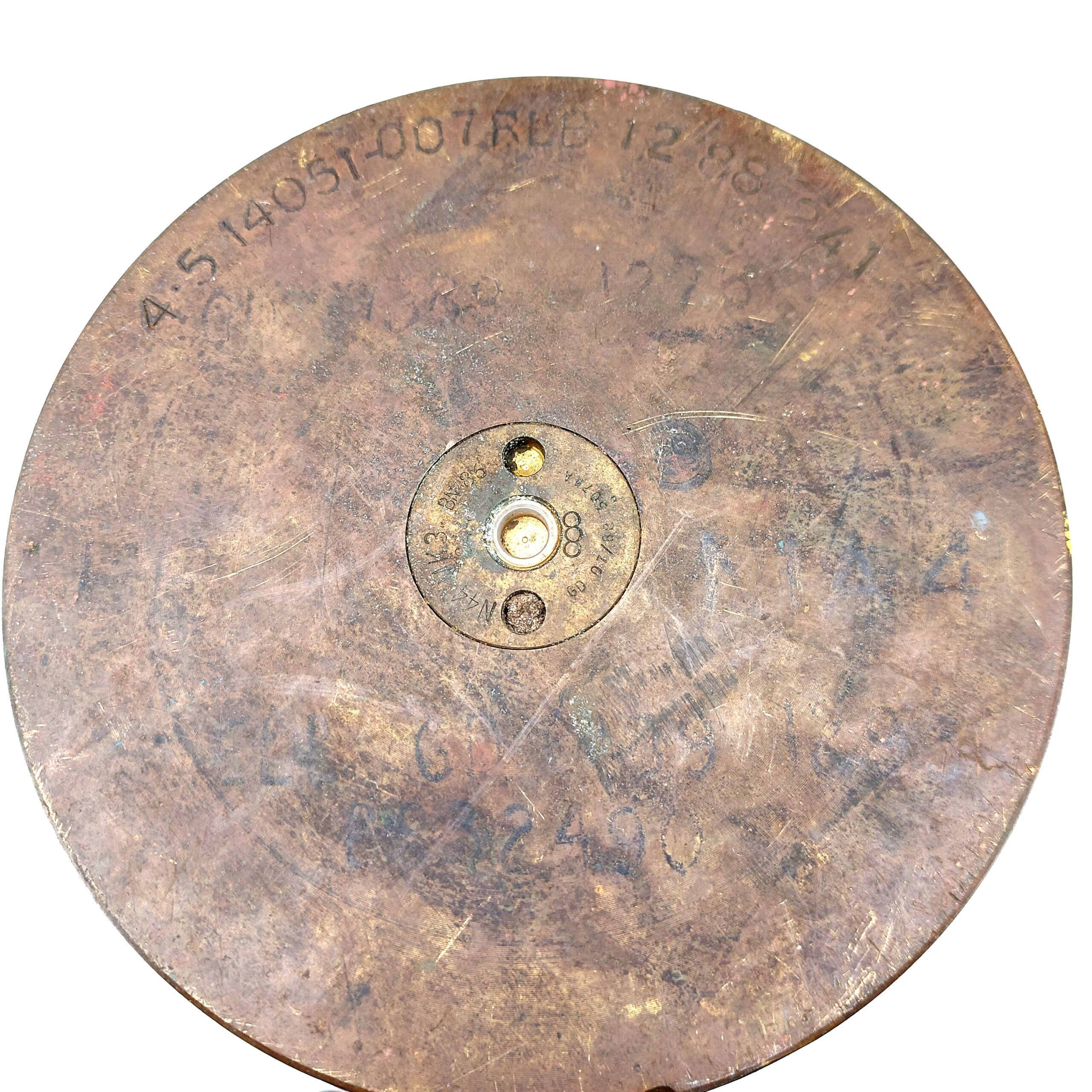 British, Naval 4.5in Brass Shell Case, Dated 1988, Made by Royal Laboratories Birtley (RLB) from Falkland ship HMS Glamorgan - Image 5