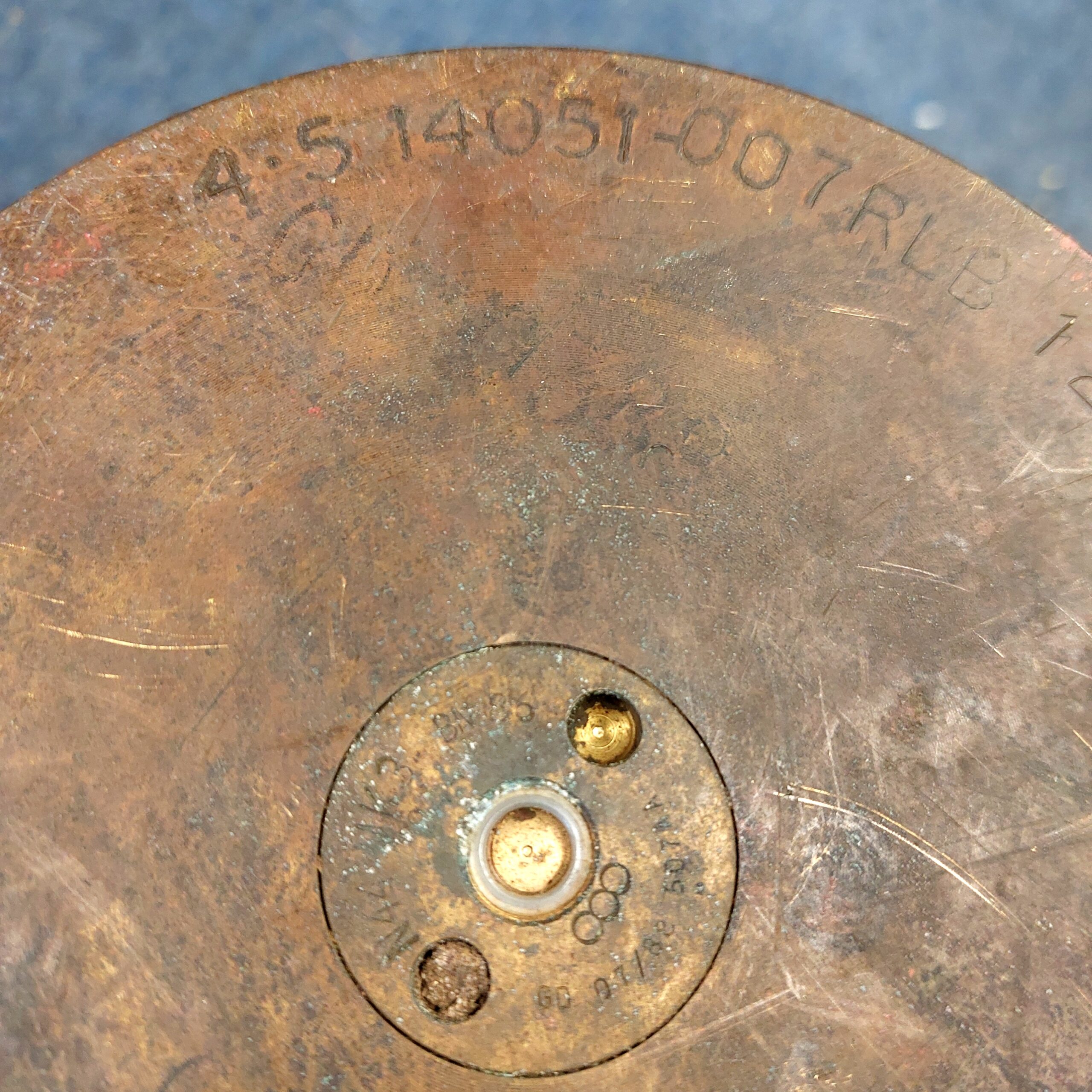 British, Naval 4.5in Brass Shell Case, Dated 1988, Made by Royal Laboratories Birtley (RLB) from Falkland ship HMS Glamorgan - Image 7