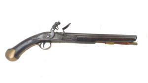 British Royal Navy, Dated 1804, 1801 Pattern Tower Long Service Sea Pistol with Iron Belt Hook, Obsolete Calibre