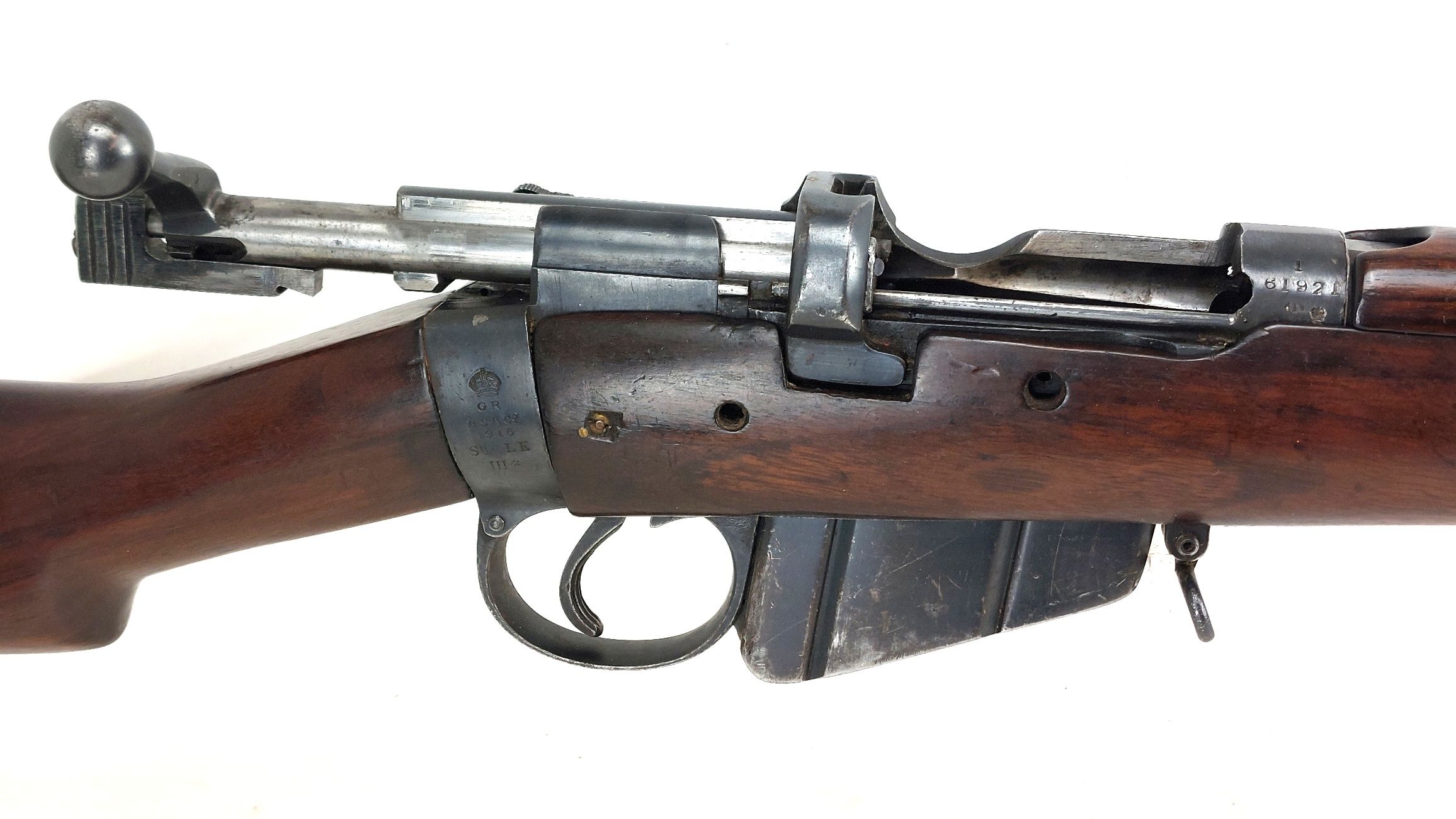 British, WW1, .303" Birmingham Small Arms ShtLE Mark III* Bolt Action Rifle (SMLE), Dated 1916, Matching serial numbers, EU Spec - Image 4