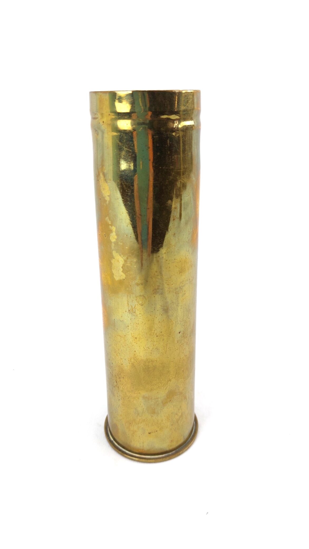 British, WW2, 2 Pounder Brass Shell Case, Dated 1941, Made by RL (Royal Laboratory, Woolwich, England)