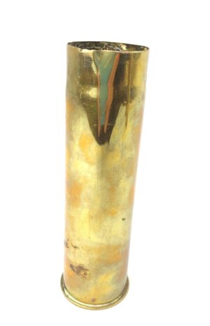British, WW2, 3 Pounder Brass Shell Case, Dated 1943, Made by Silver & Steelcraft Ltd