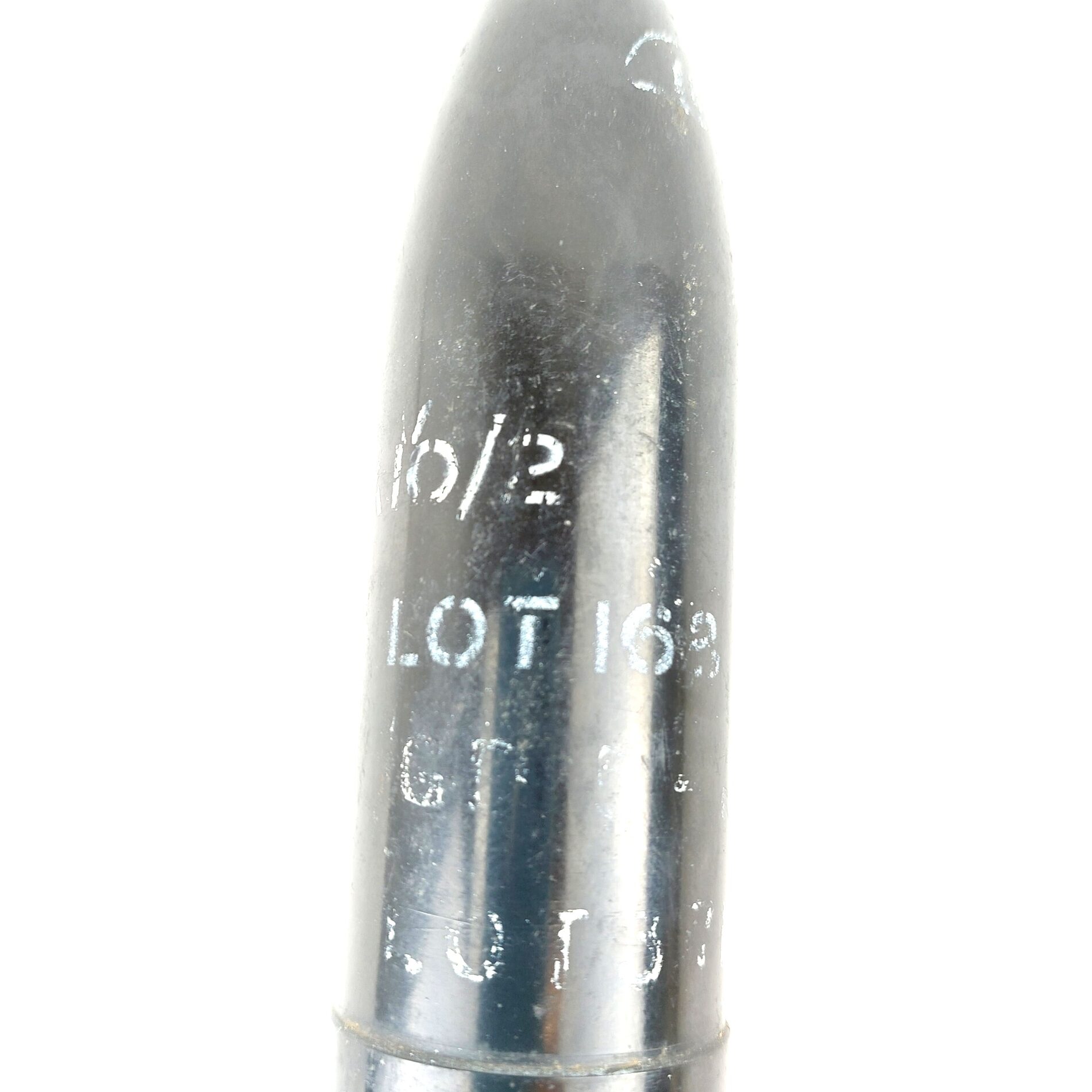 British, WW2 40MM Mark I Bofors Brass Shell Dated 1939, with Training Projectile dated 1974, Shell Made by Royal Laboratories Birtley (RLB), Inert - Image 6