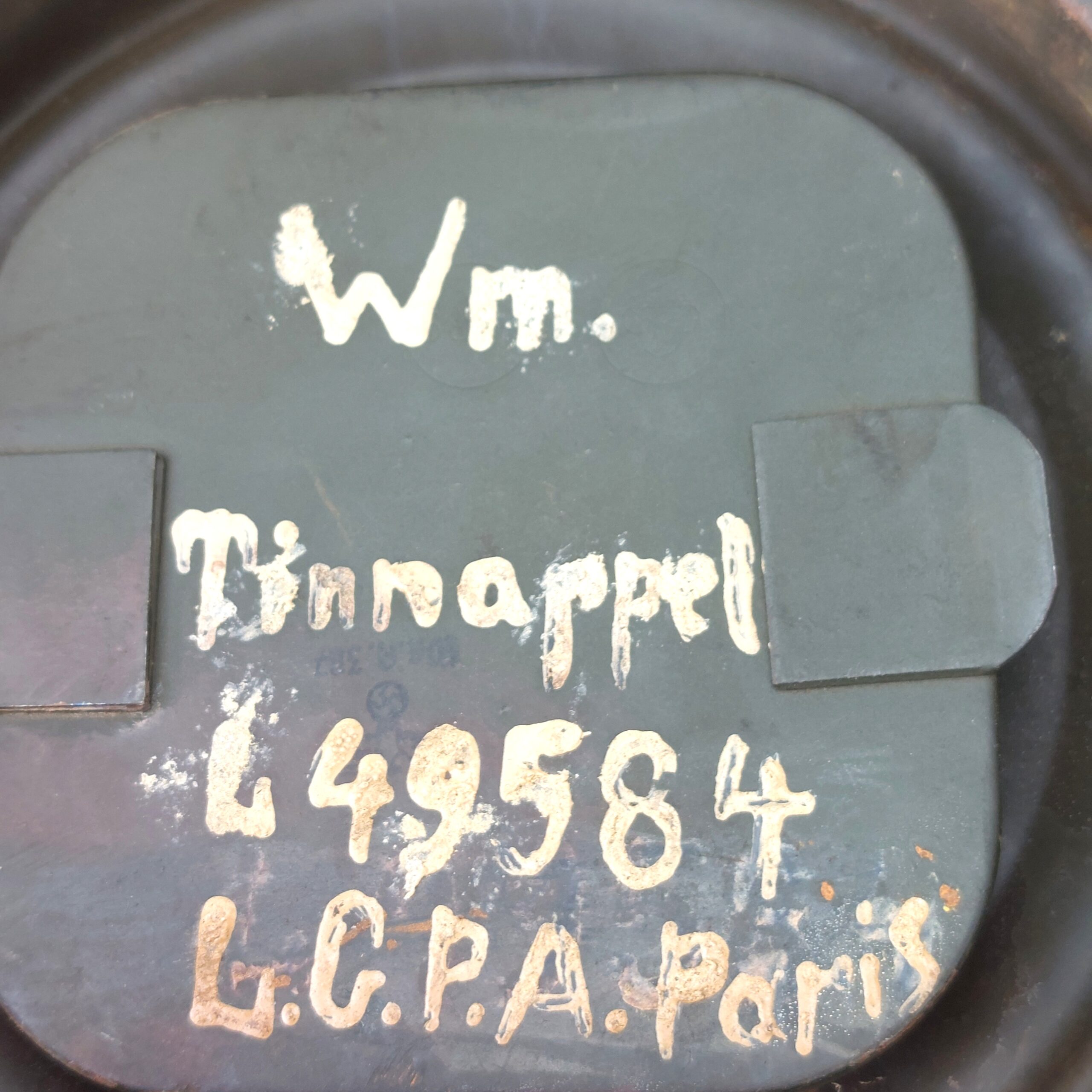 British WW2 Civilian Gas Mask Dated 1941, with WW2 German Long Gas Mask Cannister - marked L.G.P.A Paris, used in the Occupation of France - Image 16