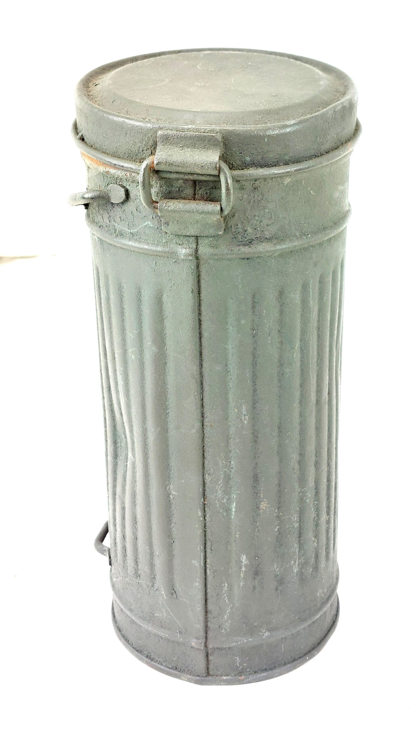 British WW2 Civilian Gas Mask Dated 1941, with WW2 German Long Gas Mask Cannister - marked L.G.P.A Paris, used in the Occupation of France - Image 15