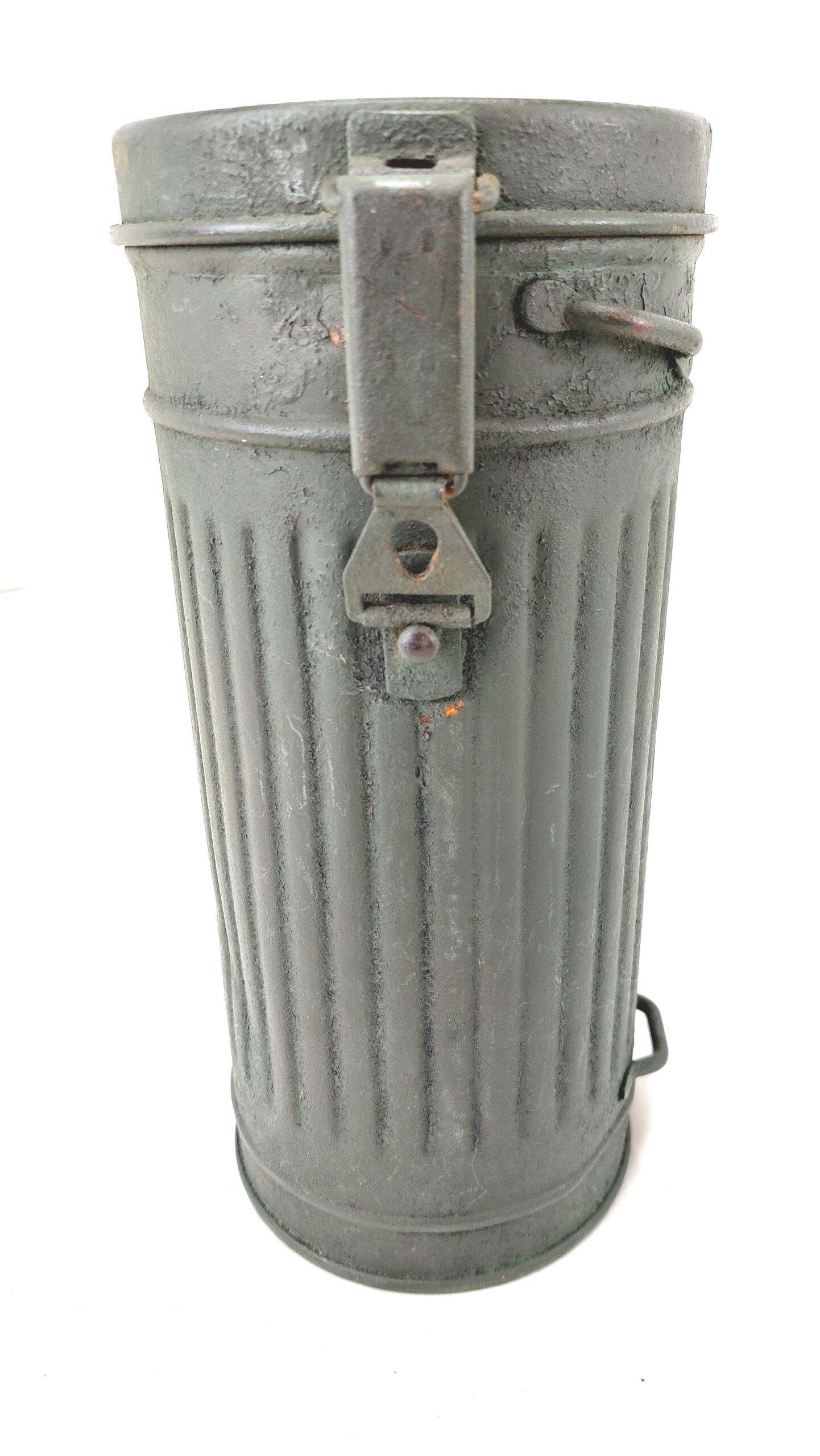 British WW2 Civilian Gas Mask Dated 1941, with WW2 German Long Gas Mask Cannister - marked L.G.P.A Paris, used in the Occupation of France - Image 14