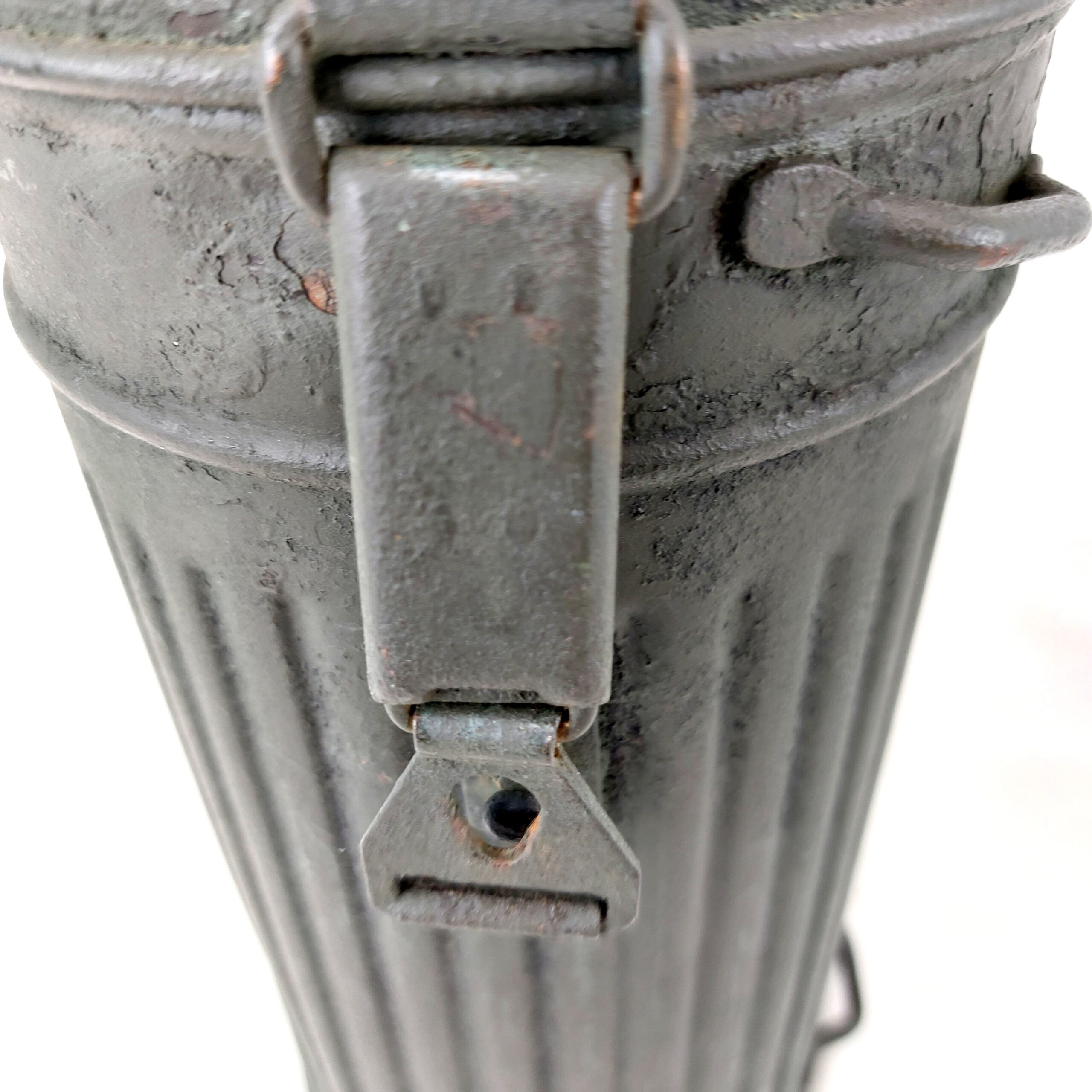 British WW2 Civilian Gas Mask Dated 1941, with WW2 German Long Gas Mask Cannister - marked L.G.P.A Paris, used in the Occupation of France - Image 23