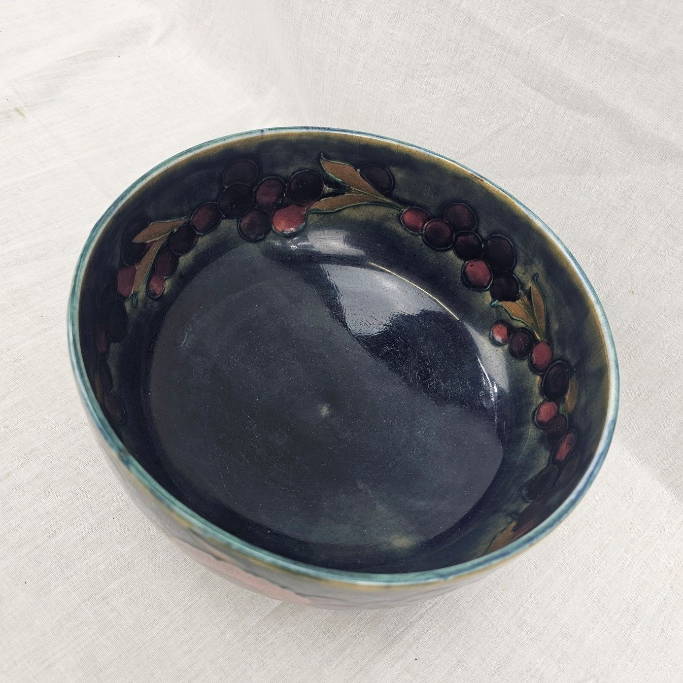 Circa 1930 William Moorcroft Pomegranate Pattern Bowl - Image 7