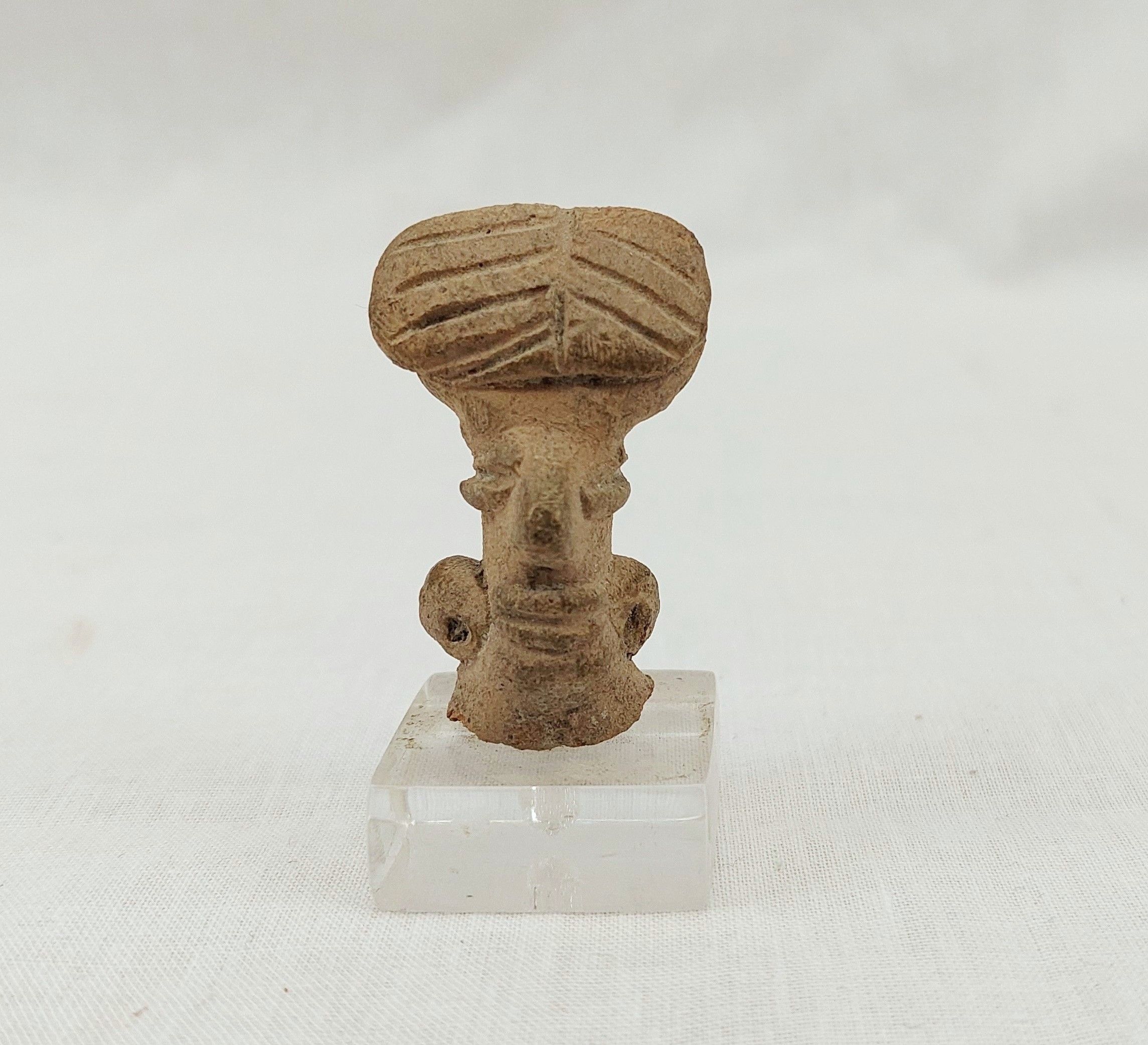 Circa 400 BC Ancient Greek Terracotta Stylised Miniature Mask - Image 5