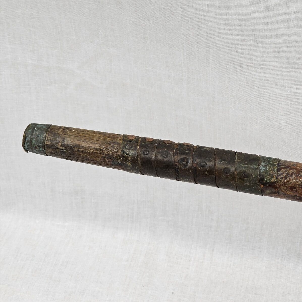 Edwardian Silver Ferrel Horn Handle Wooden Walking Stick - Image 6