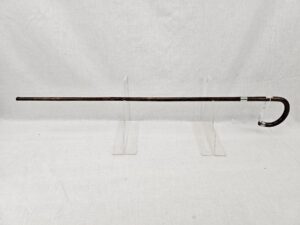 Edwardian Silver Ferrel and Tip Bamboo Walking Stick / Cane