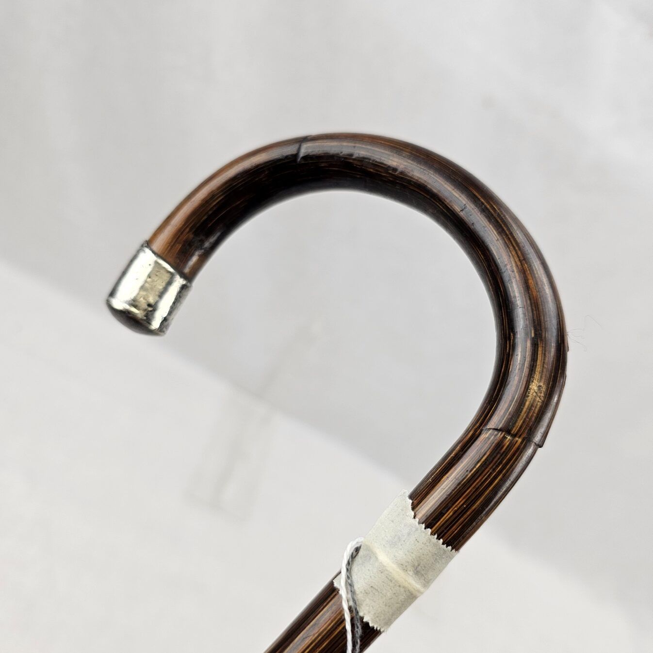 Edwardian Silver Ferrel and Tip Bamboo Walking Stick / Cane - Image 10