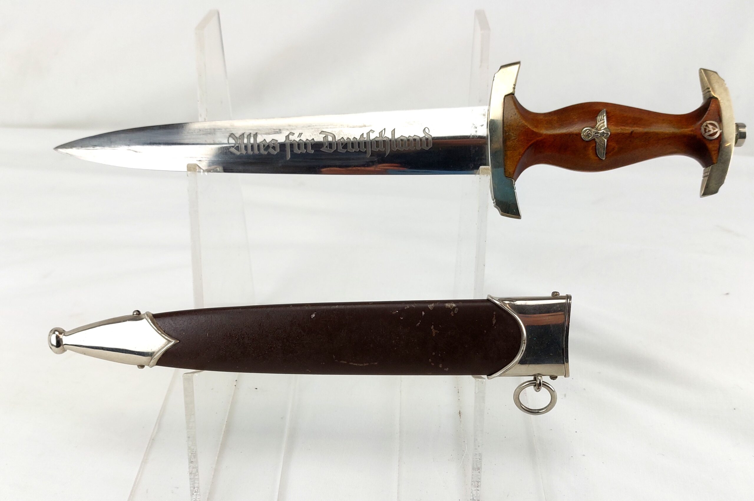 German, WW2, Early Sturmabteilung SA Army Honour Dagger & Scabbard, Maker Marked Earnst Pack & Sohne Solingen, Gau Marked NRH for Niederrhein District ***RESERVED***