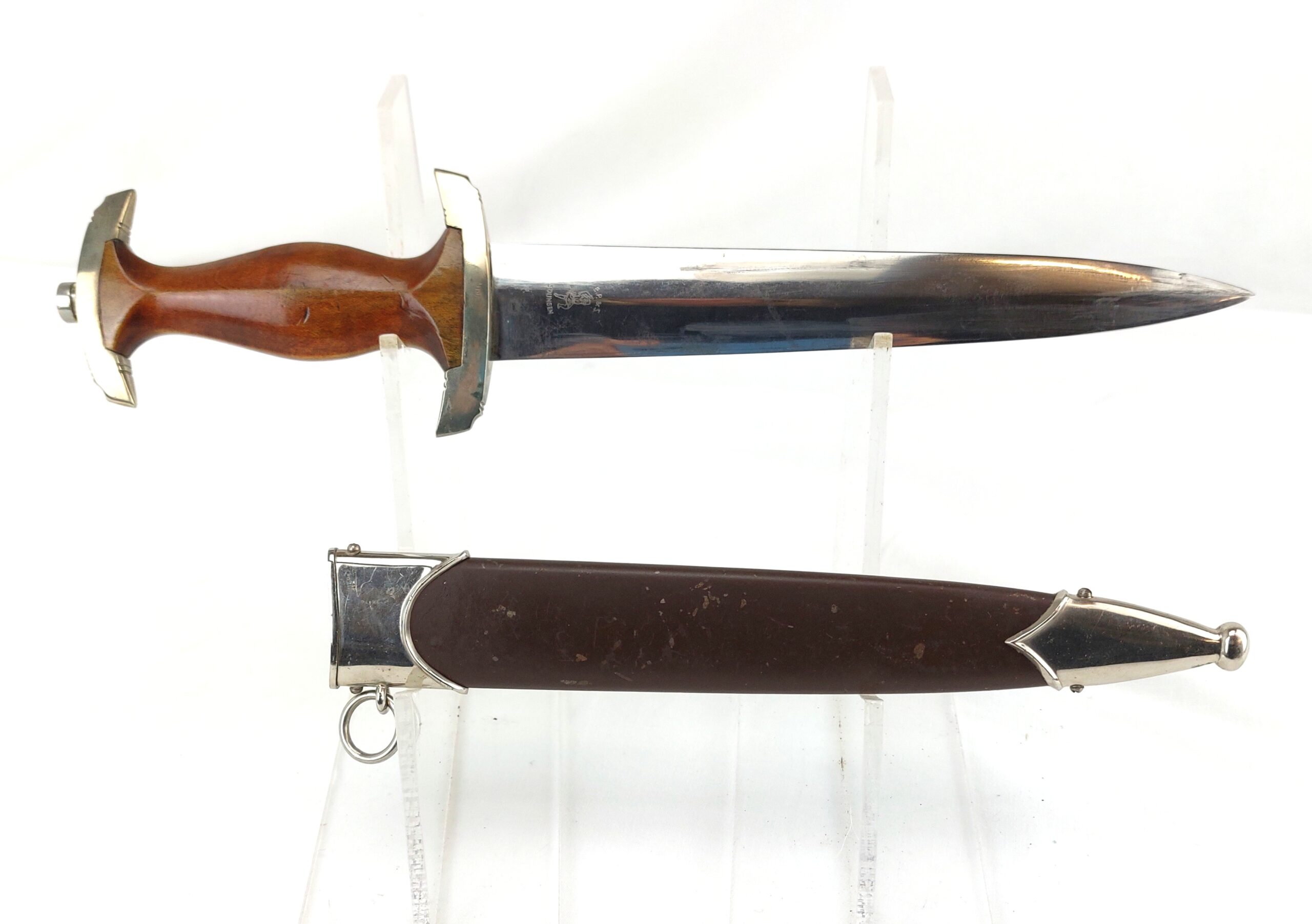 German, WW2, Early Sturmabteilung SA Army Honour Dagger & Scabbard, Maker Marked Earnst Pack & Sohne Solingen, Gau Marked NRH for Niederrhein District ***RESERVED*** - Image 3