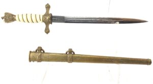 German, WW2, Kriegsmarine Dress Dagger & Scabbard, Made by E & F. Hörster, Solingen