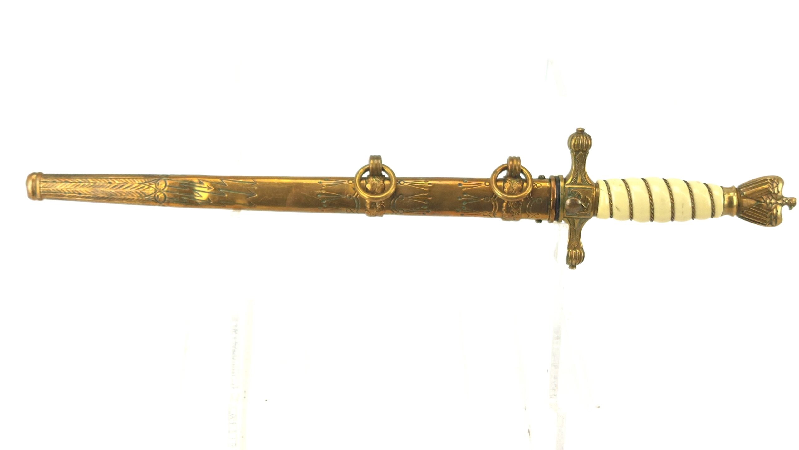 German, WW2, Kriegsmarine Dress Dagger & Scabbard, Made by Paul Weyersberg & Co, Solingen - Image 4