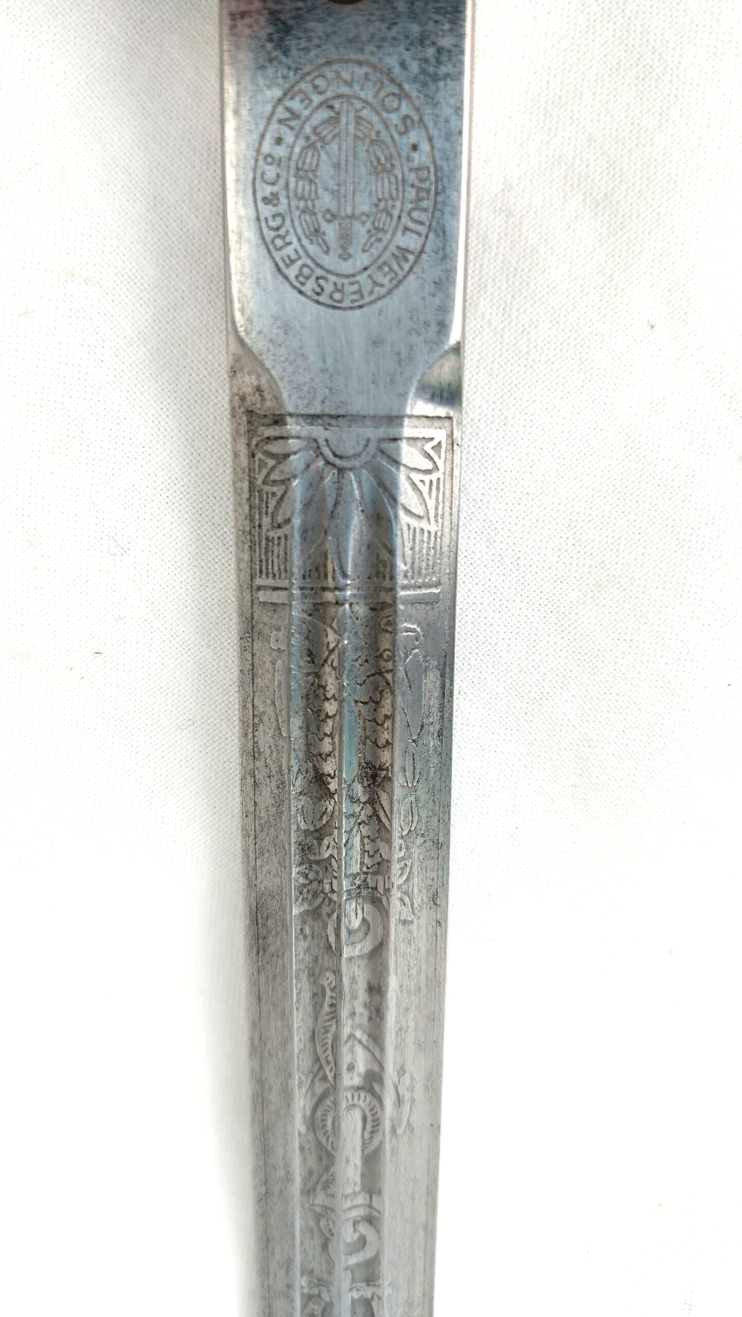 German, WW2, Kriegsmarine Dress Dagger & Scabbard, Made by Paul Weyersberg & Co, Solingen - Image 6