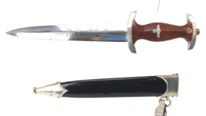 German, WW2, Third Reich NSKK Honour Dagger & Scabbard, RZM M7/49 - Friedrich Herder AS, Solingen, with Assmann marked hanger