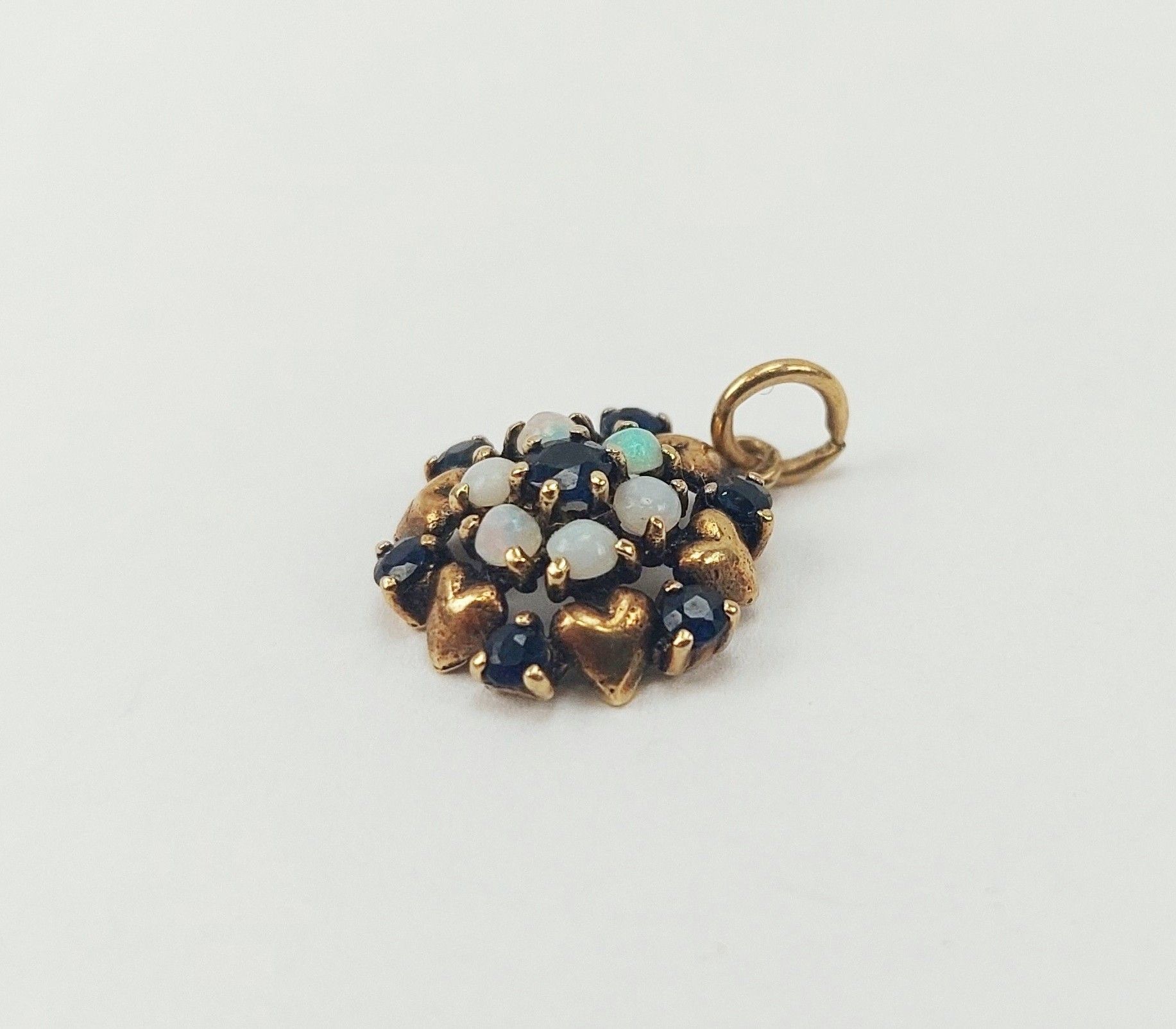 9ct Gold Opal & Sapphire Pendant - Image 2