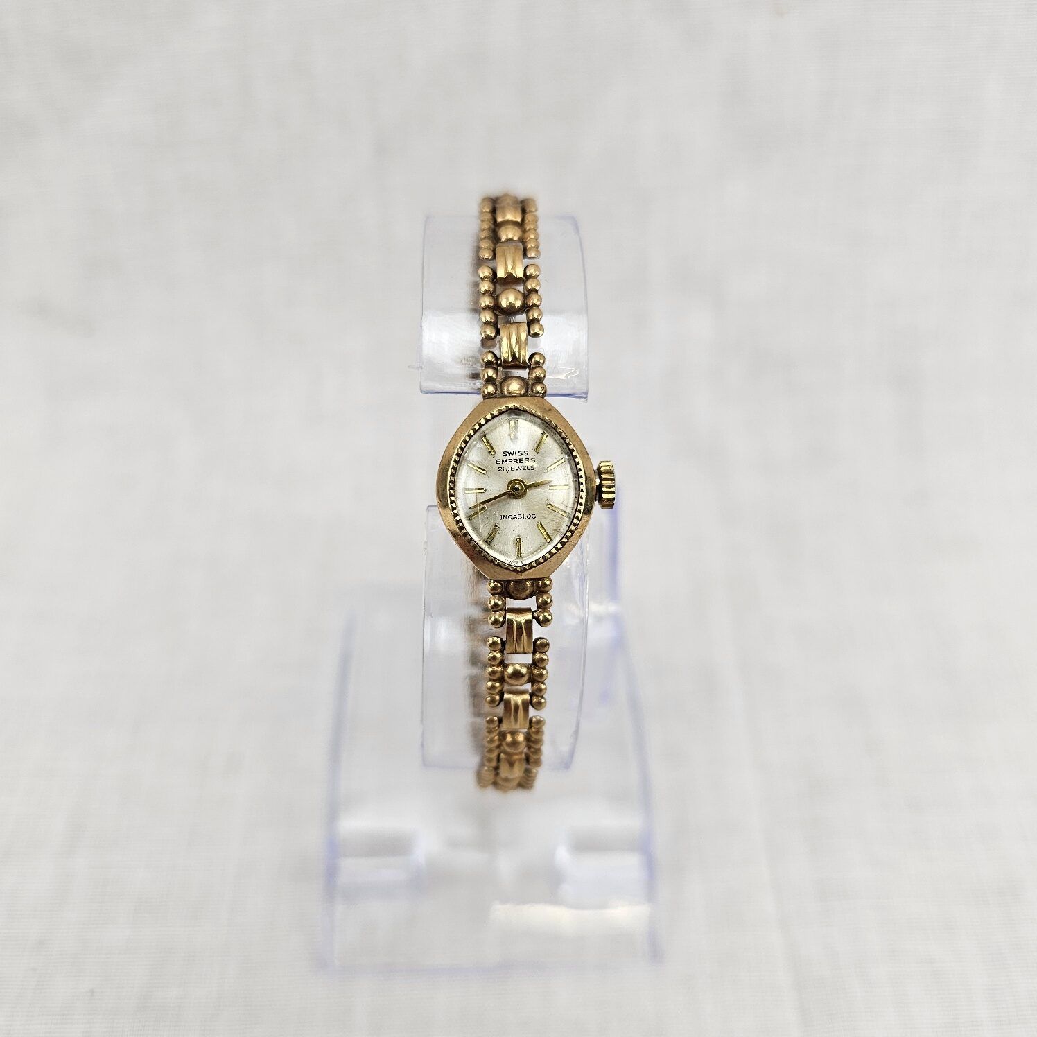 Ladies Circa 1968-69 Swiss Empress 21 Jewels 9ct Gold Incabloc Watch - Image 2
