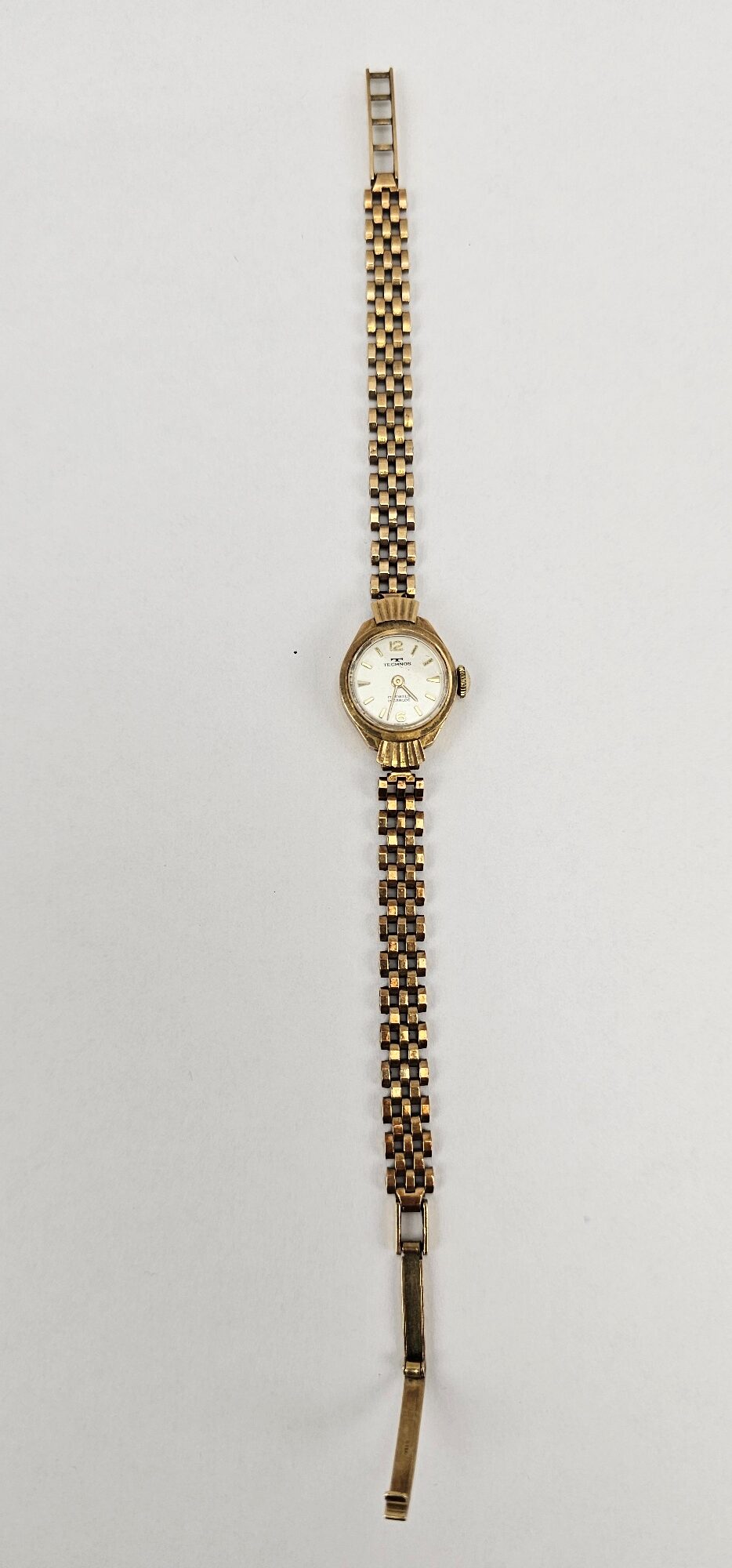 Ladies Technos 9ct Gold 17 Jewels Wristwatch - Image 10
