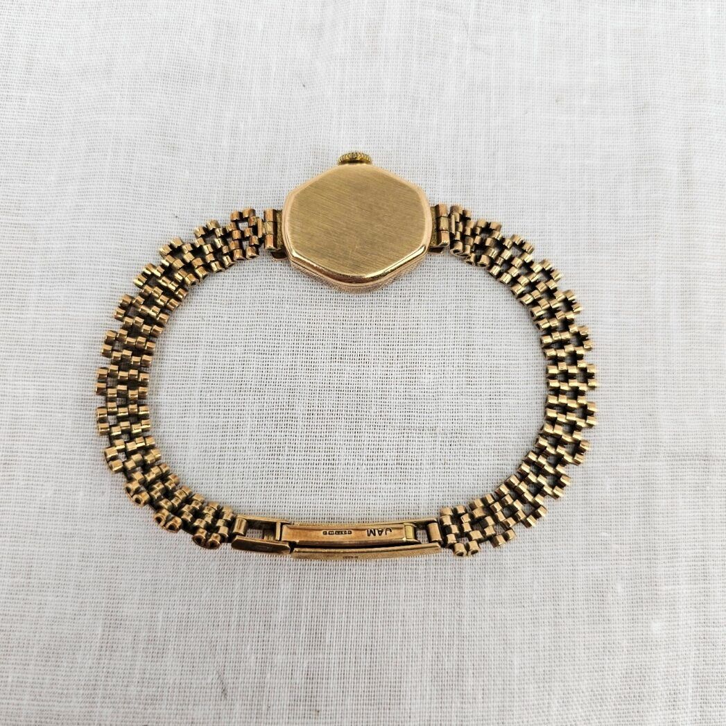 Ladies Technos 9ct Gold 17 Jewels Wristwatch - Image 5