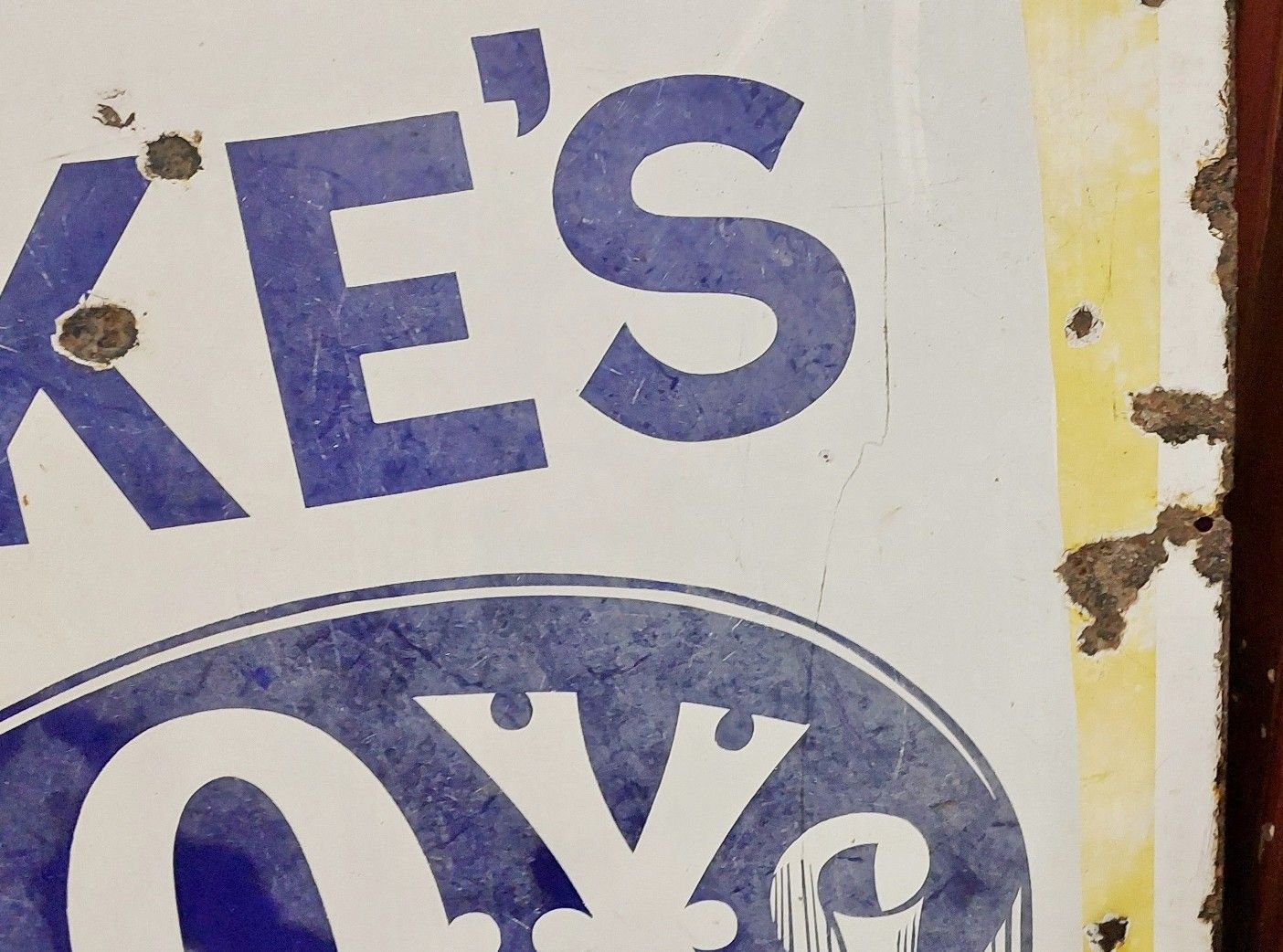 Large Victorian Clarkes Melox For Dogs Enamel Advertising Sign - Image 5
