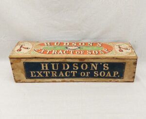 Large Vintage Hudsons Extract Of Soap Shop Advertising Box